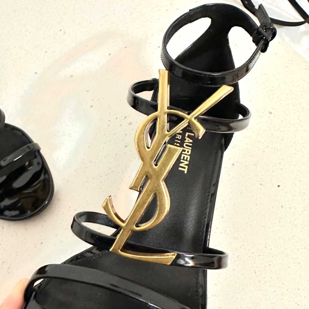 Saint Laurent Cassandra Open-toe Sandals - DopestKickz