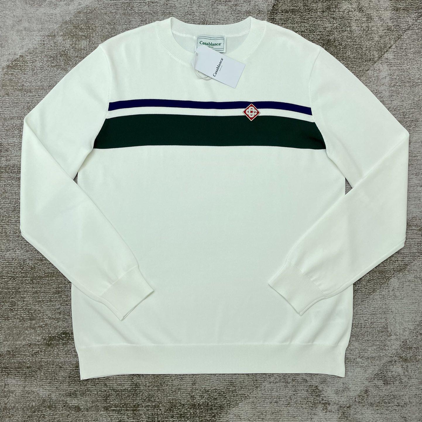 Casablanca Striped Sweatshirt   D0048 - DopestKickz