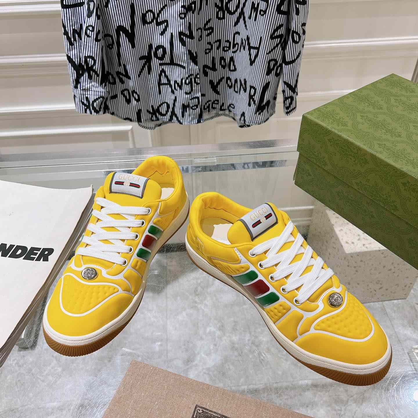 Gucci Screener Sneaker With Web - DopestKickz