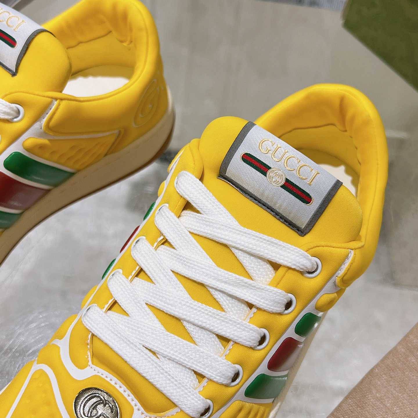 Gucci Screener Sneaker With Web - DopestKickz