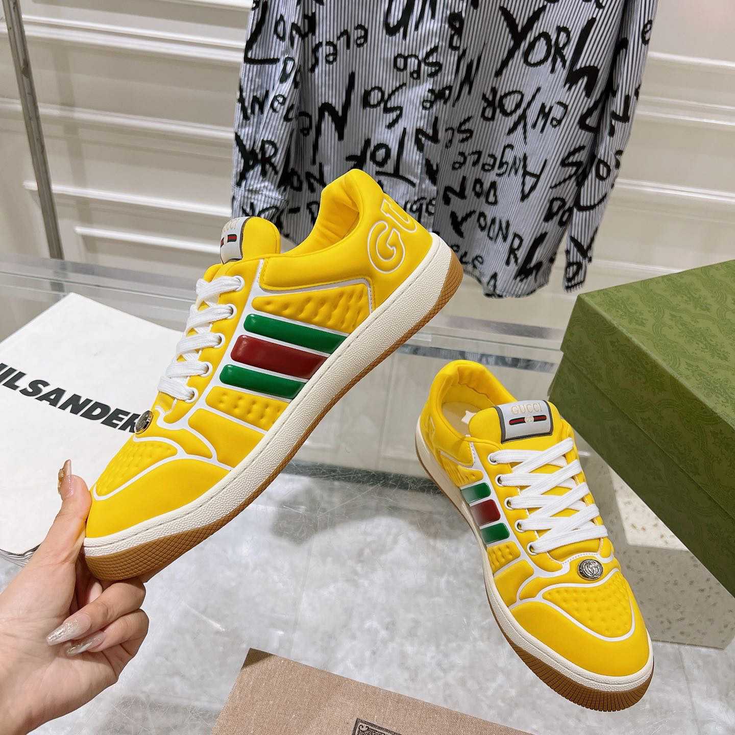 Gucci Screener Sneaker With Web - DopestKickz