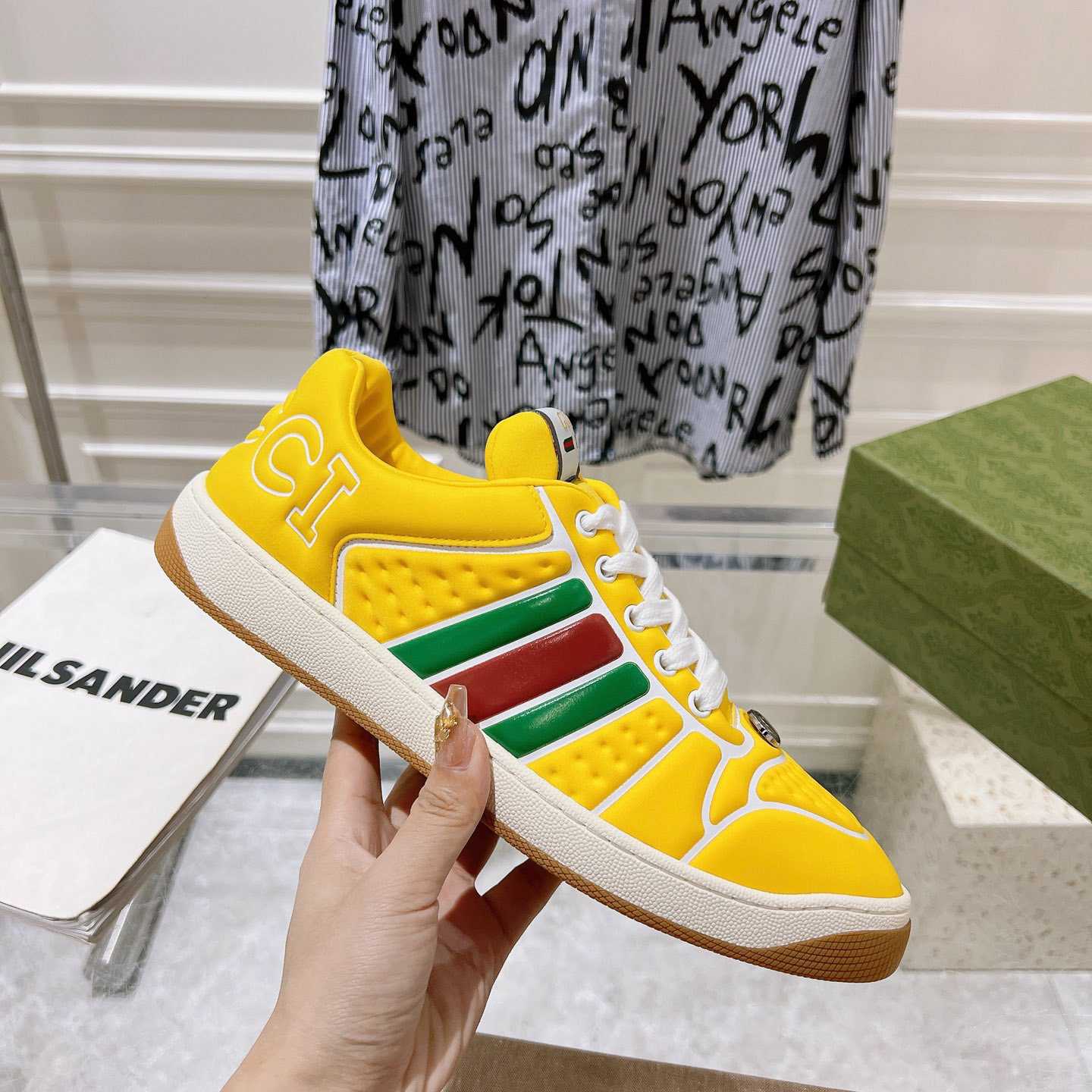 Gucci Screener Sneaker With Web - DopestKickz