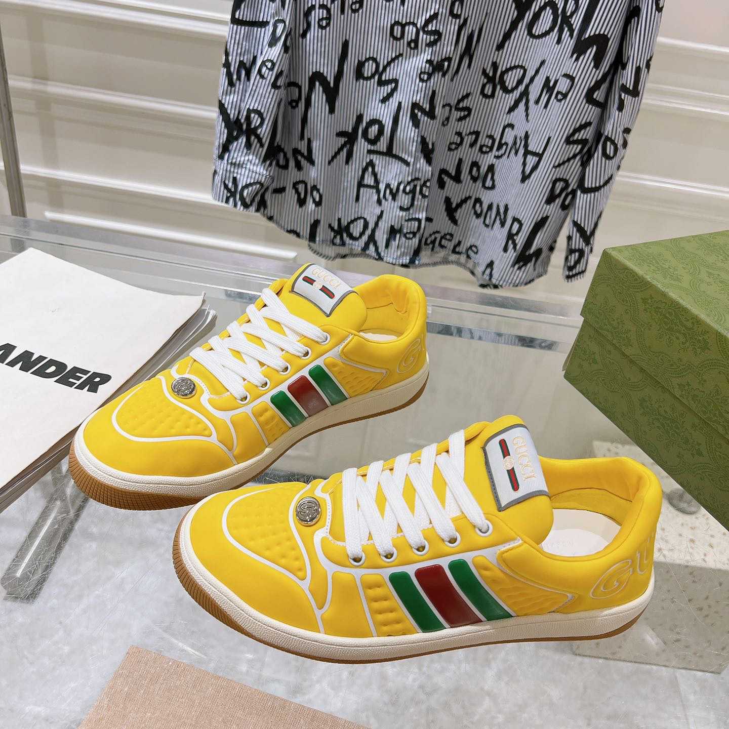 Gucci Screener Sneaker With Web - DopestKickz