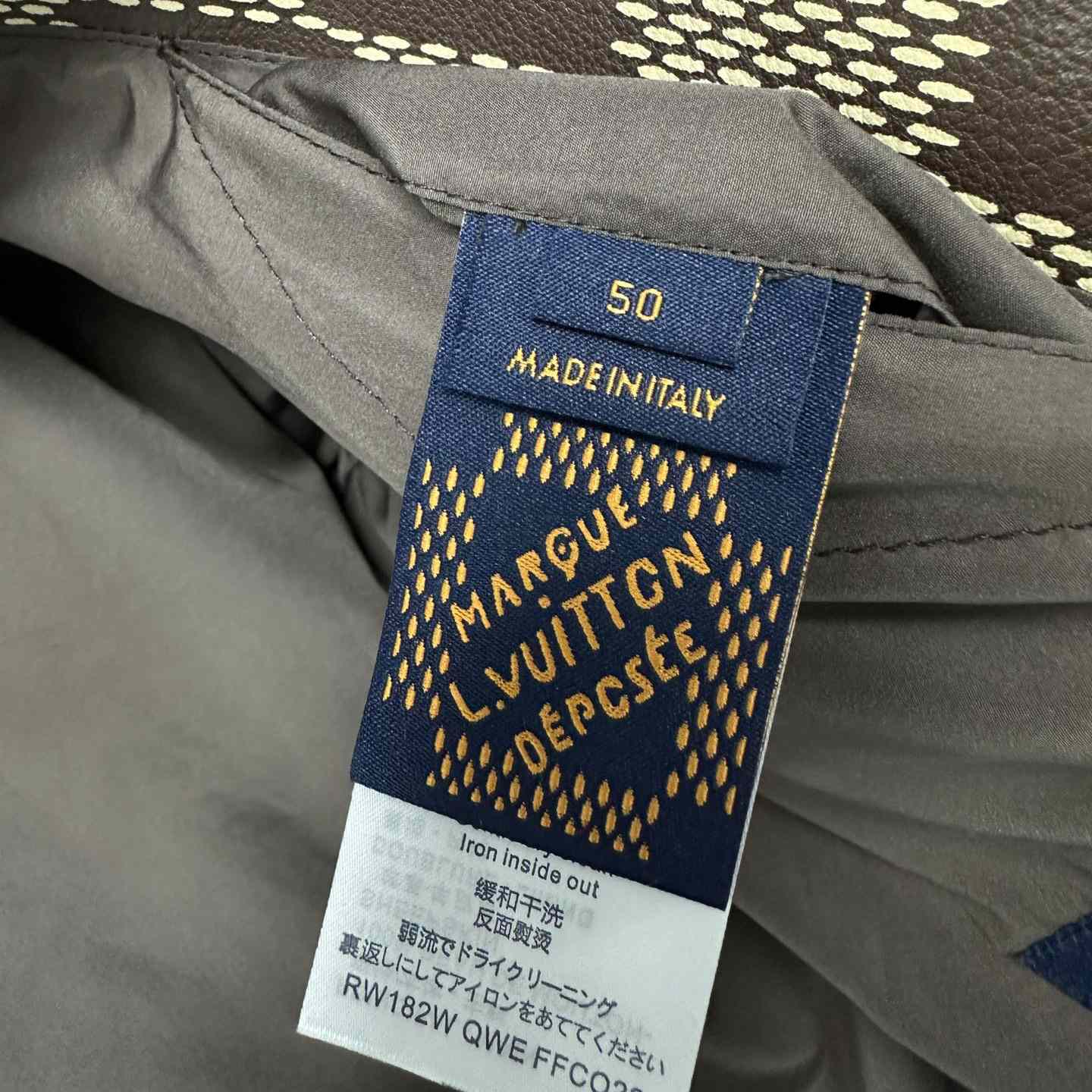 Louis Vuitton Damier Leather Harrington Jacket   1AFIMC - DopestKickz
