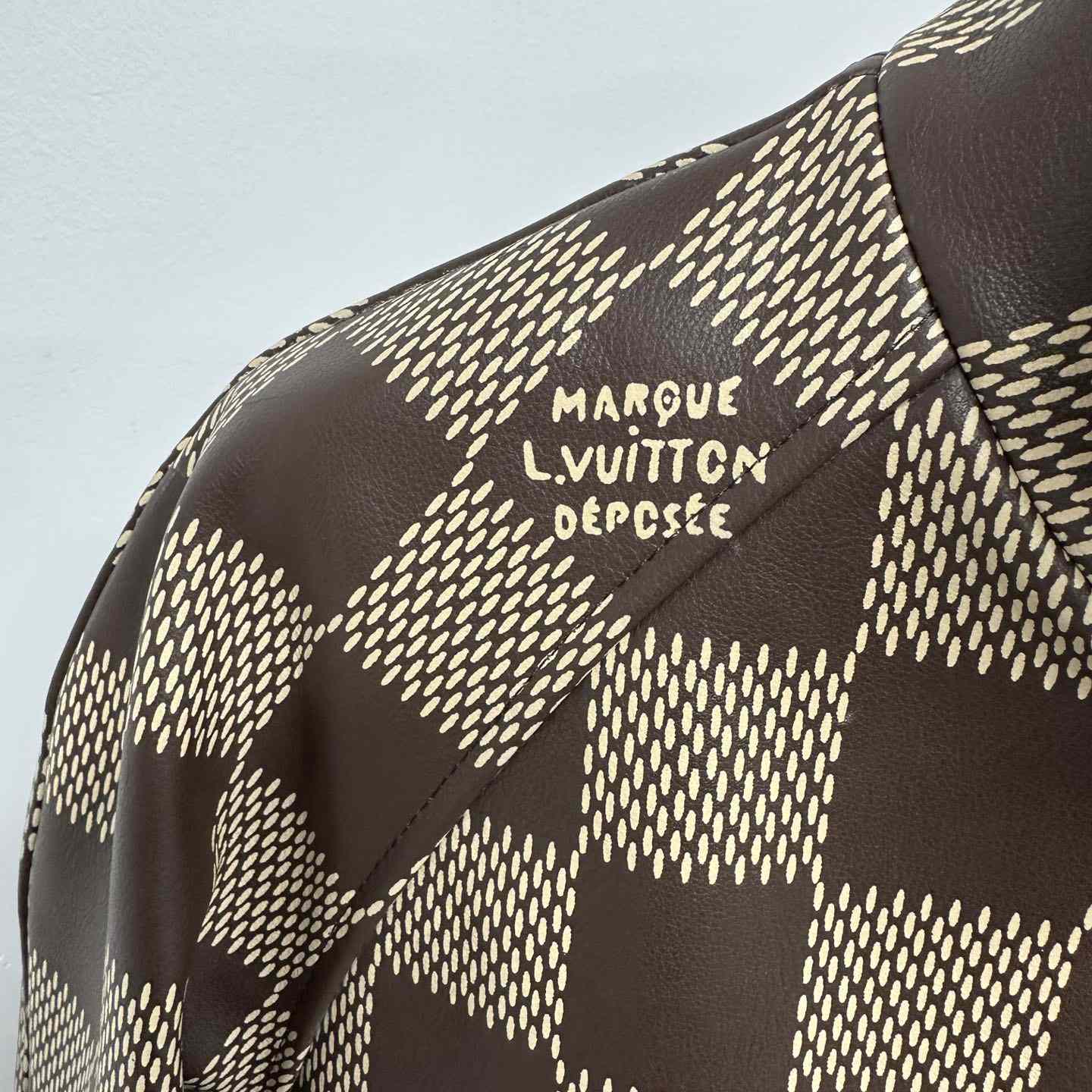 Louis Vuitton Damier Leather Harrington Jacket   1AFIMC - DopestKickz