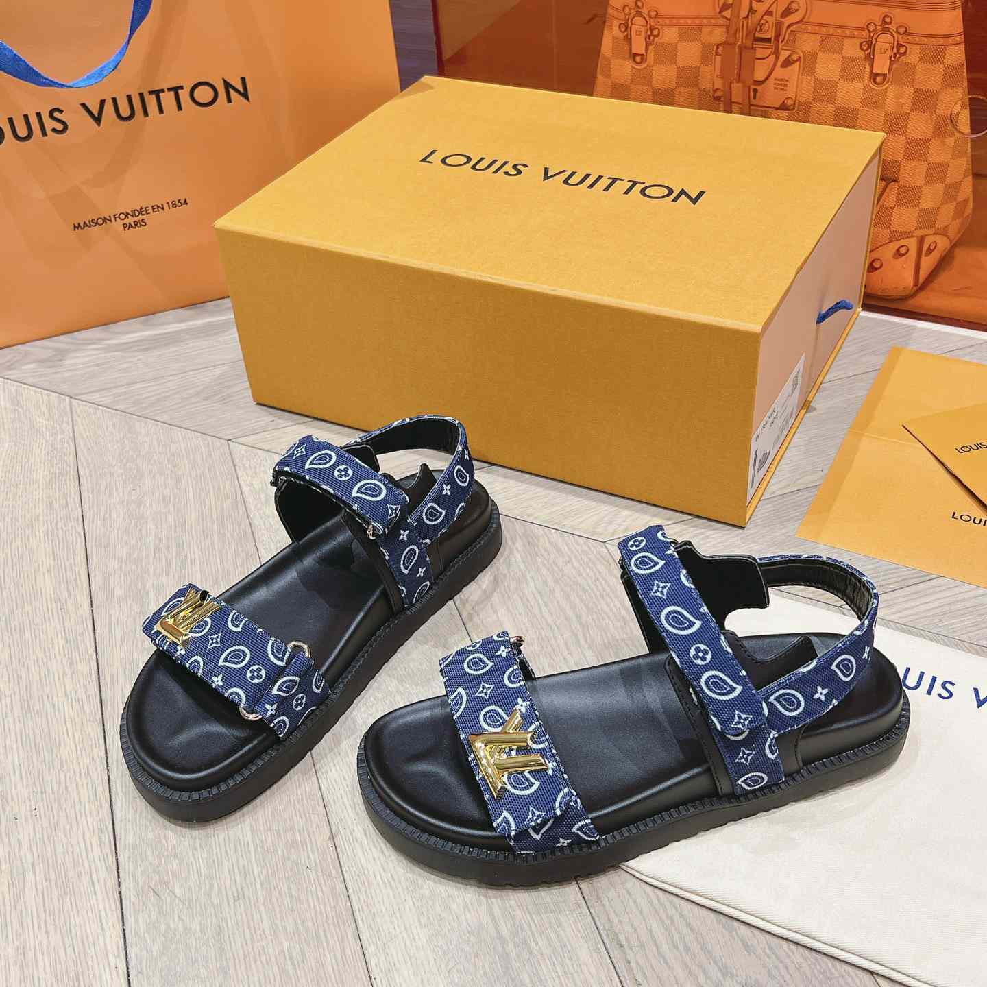 Louis Vuitton LV Sunset Flat Comfort Sandal   1ACTWB - DopestKickz