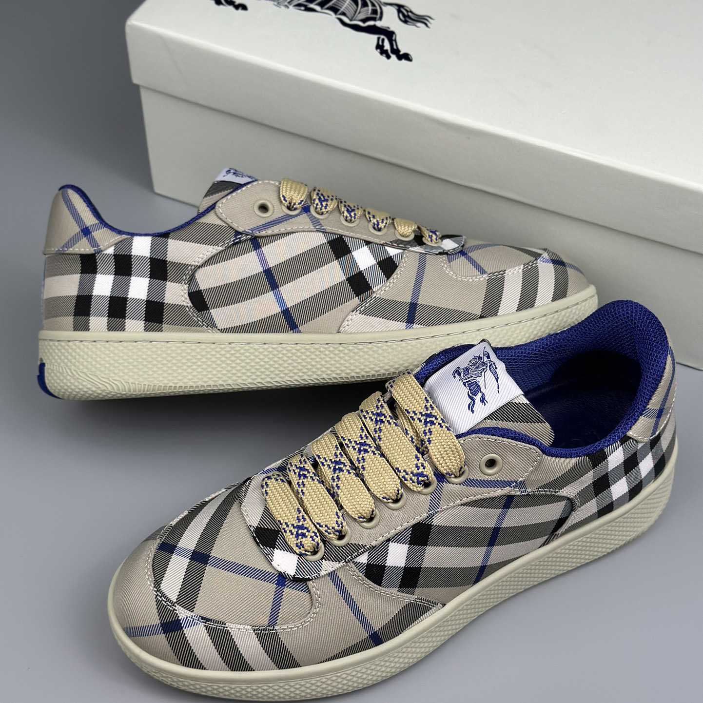 Burberry Check Terrace Sneakers - DopestKickz