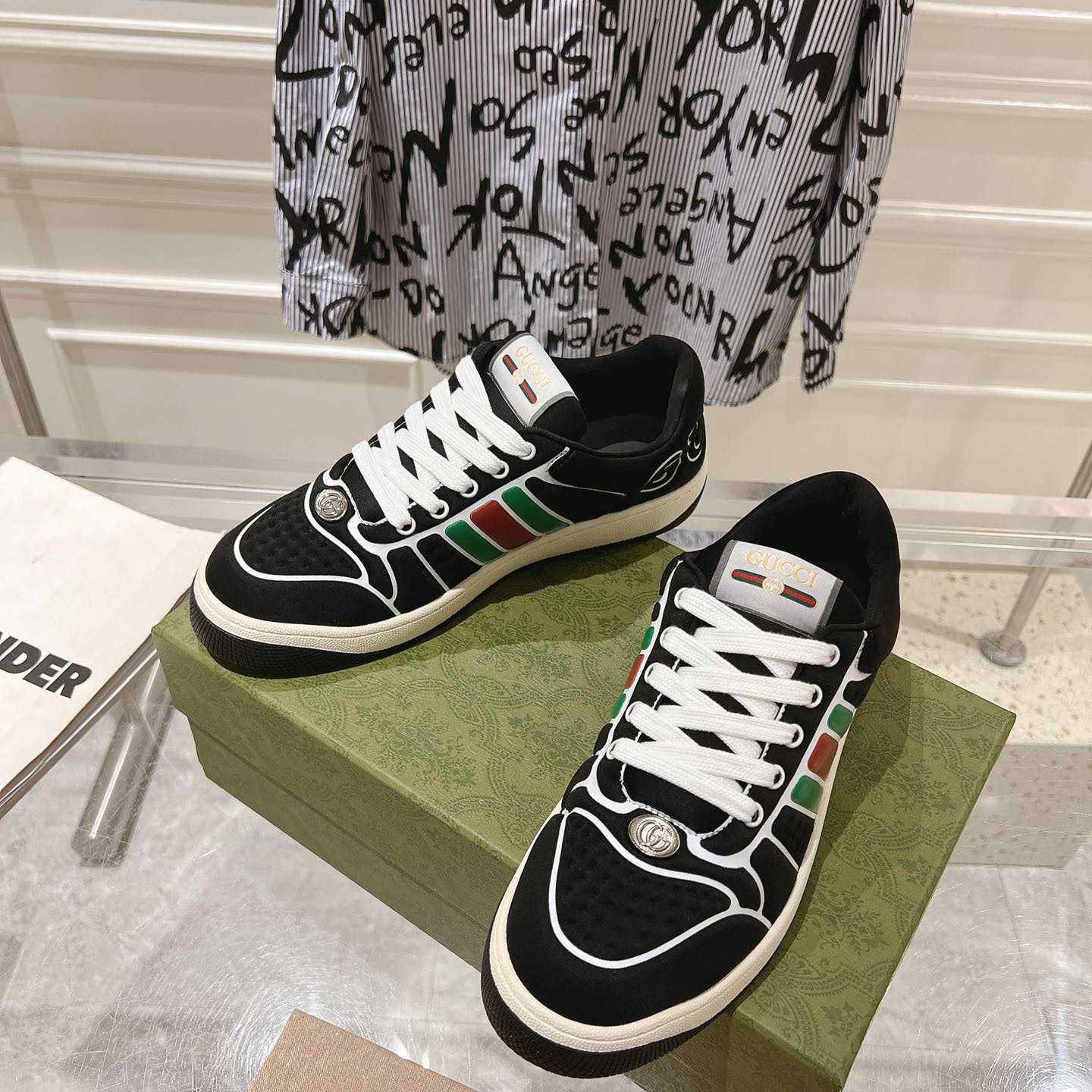 Gucci Screener Sneaker With Web - DopestKickz