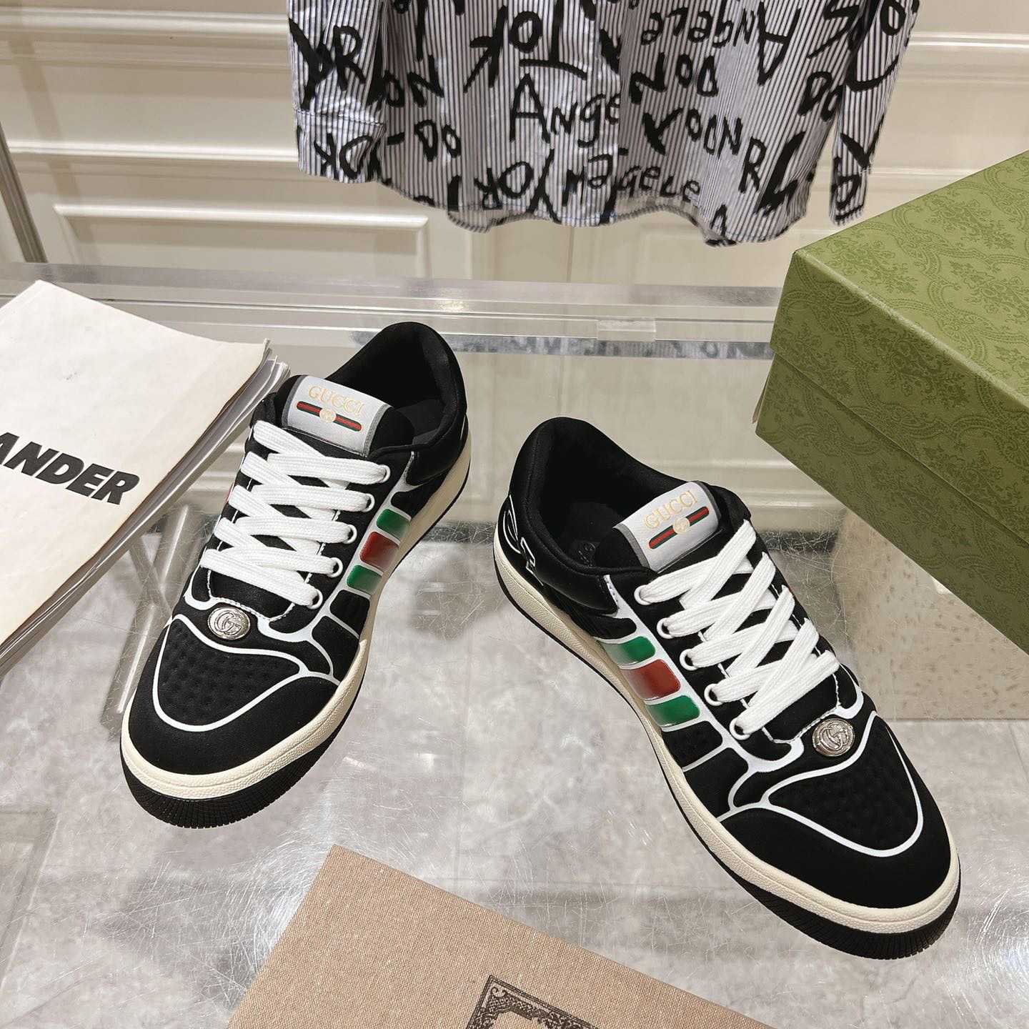 Gucci Screener Sneaker With Web - DopestKickz