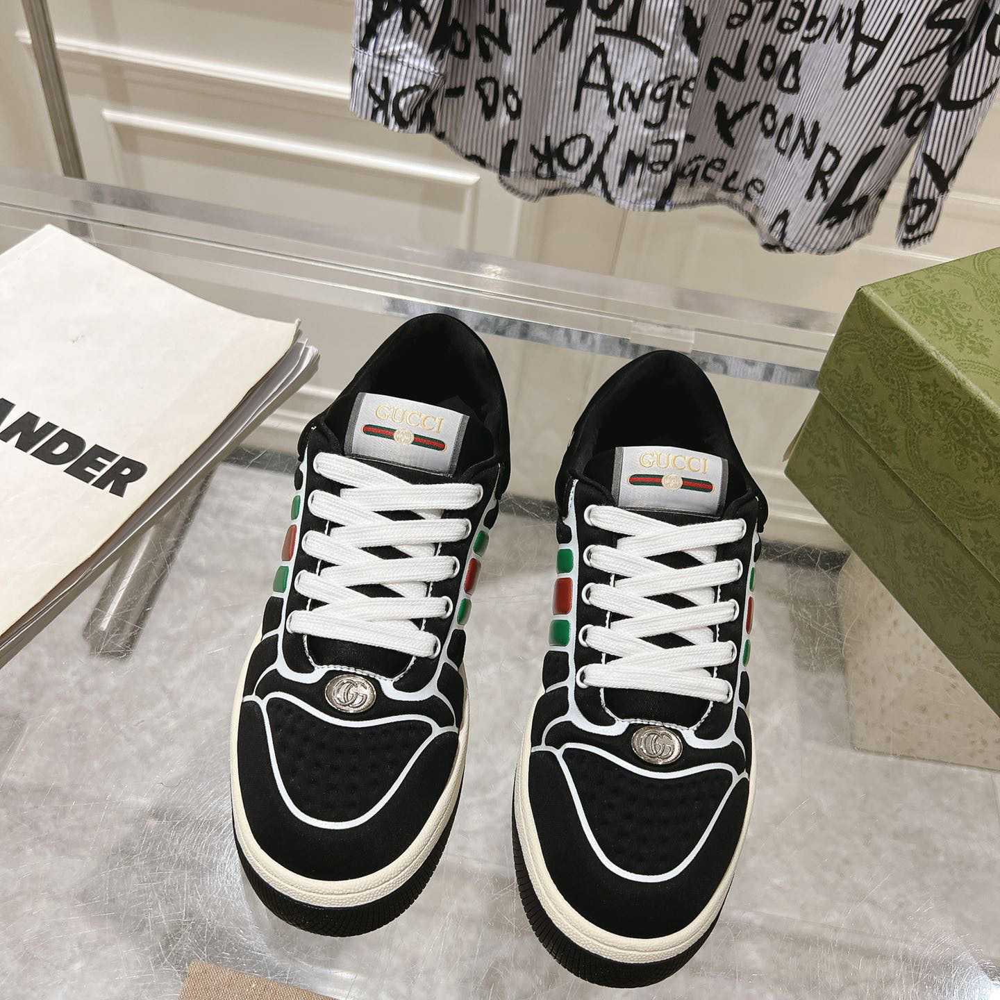 Gucci Screener Sneaker With Web - DopestKickz