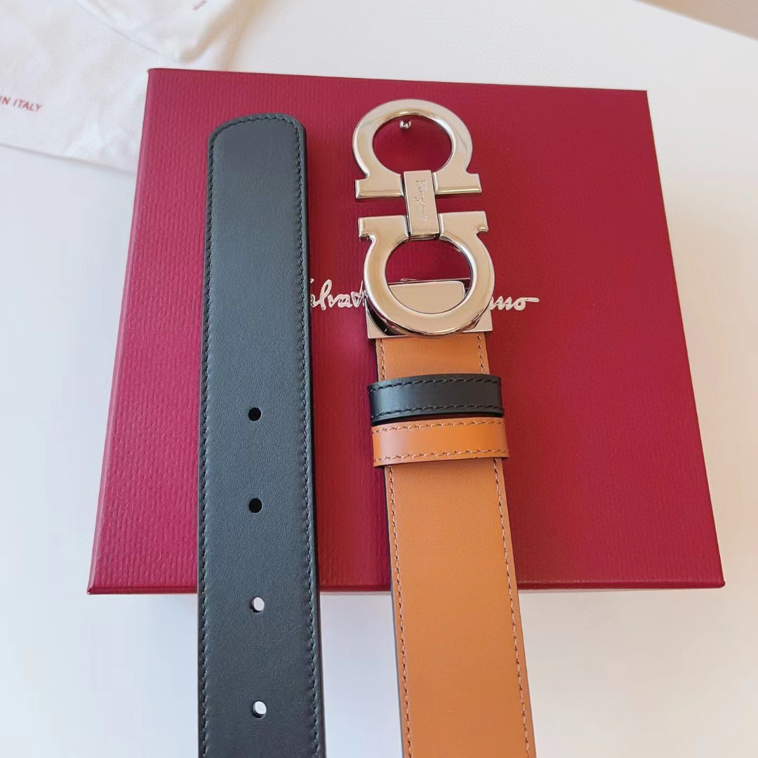 Ferragamo Reversible Leather Belt - DopestKickz