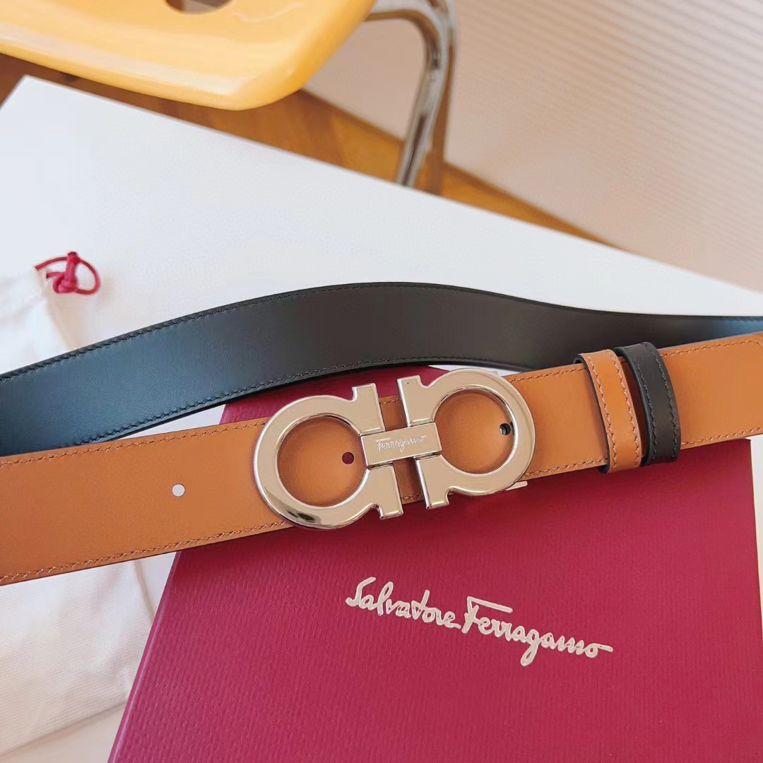 Ferragamo Reversible Leather Belt - DopestKickz