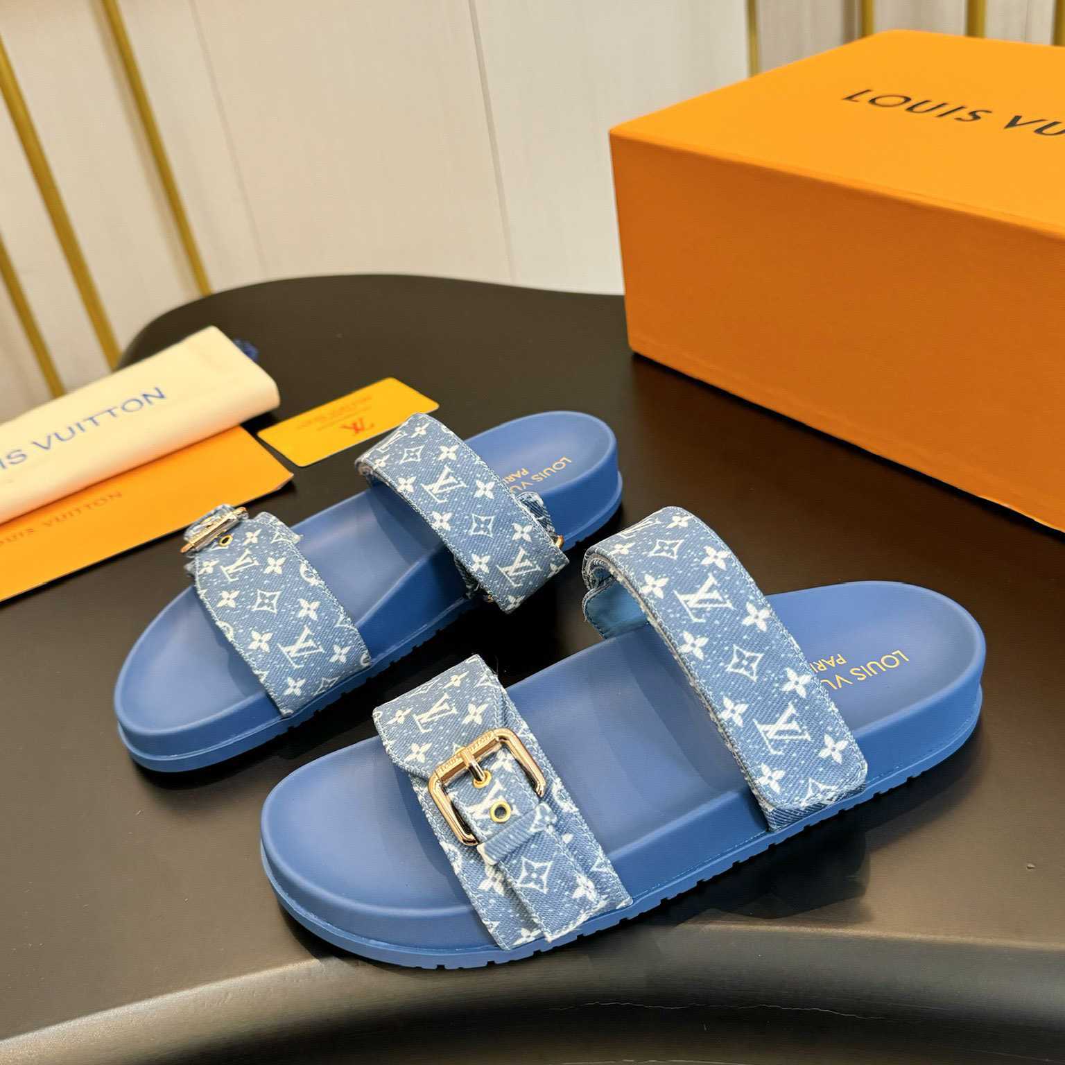 Louis Vuitton Bom Dia Flat Comfort Mule  1AD1BI - DopestKickz