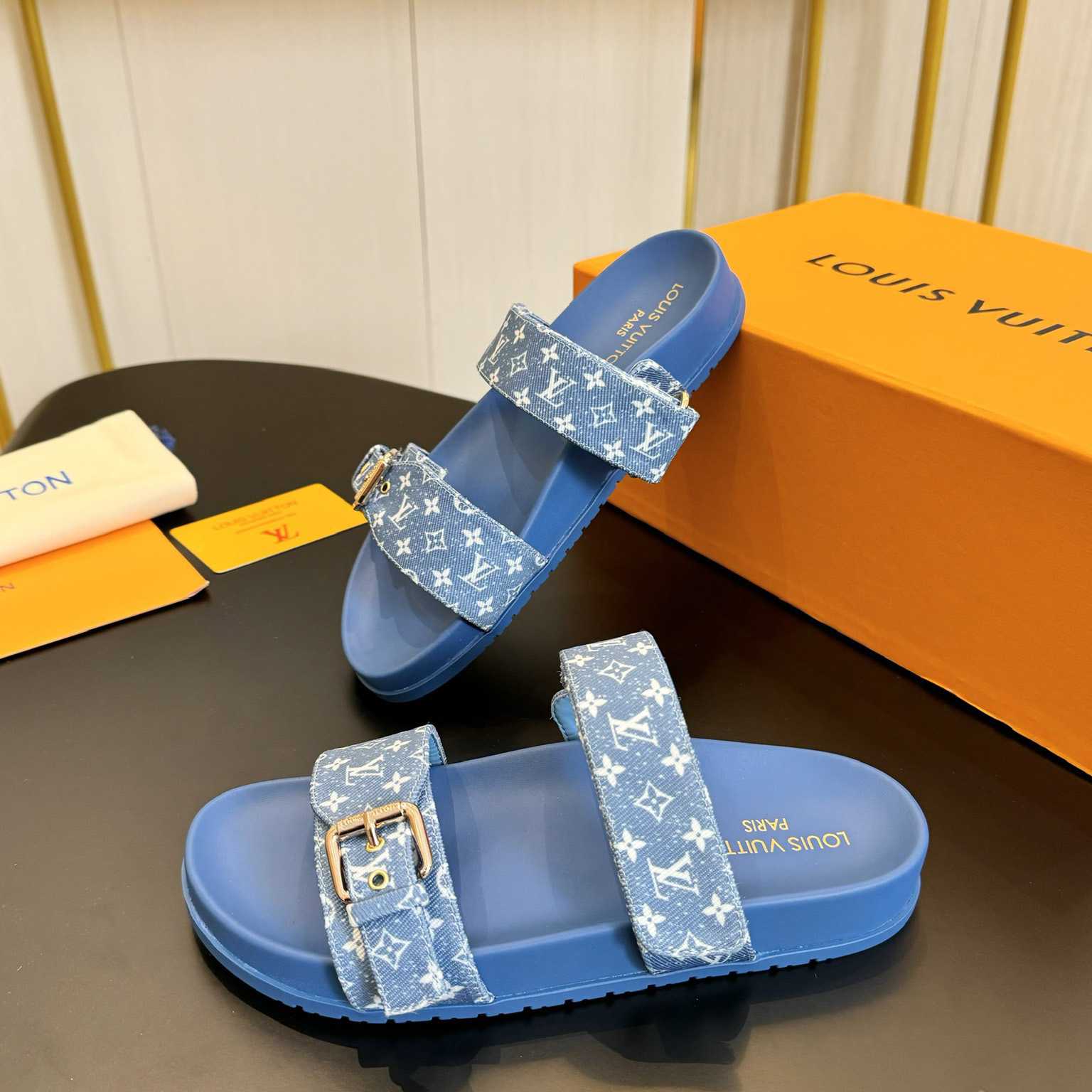 Louis Vuitton Bom Dia Flat Comfort Mule  1AD1BI - DopestKickz