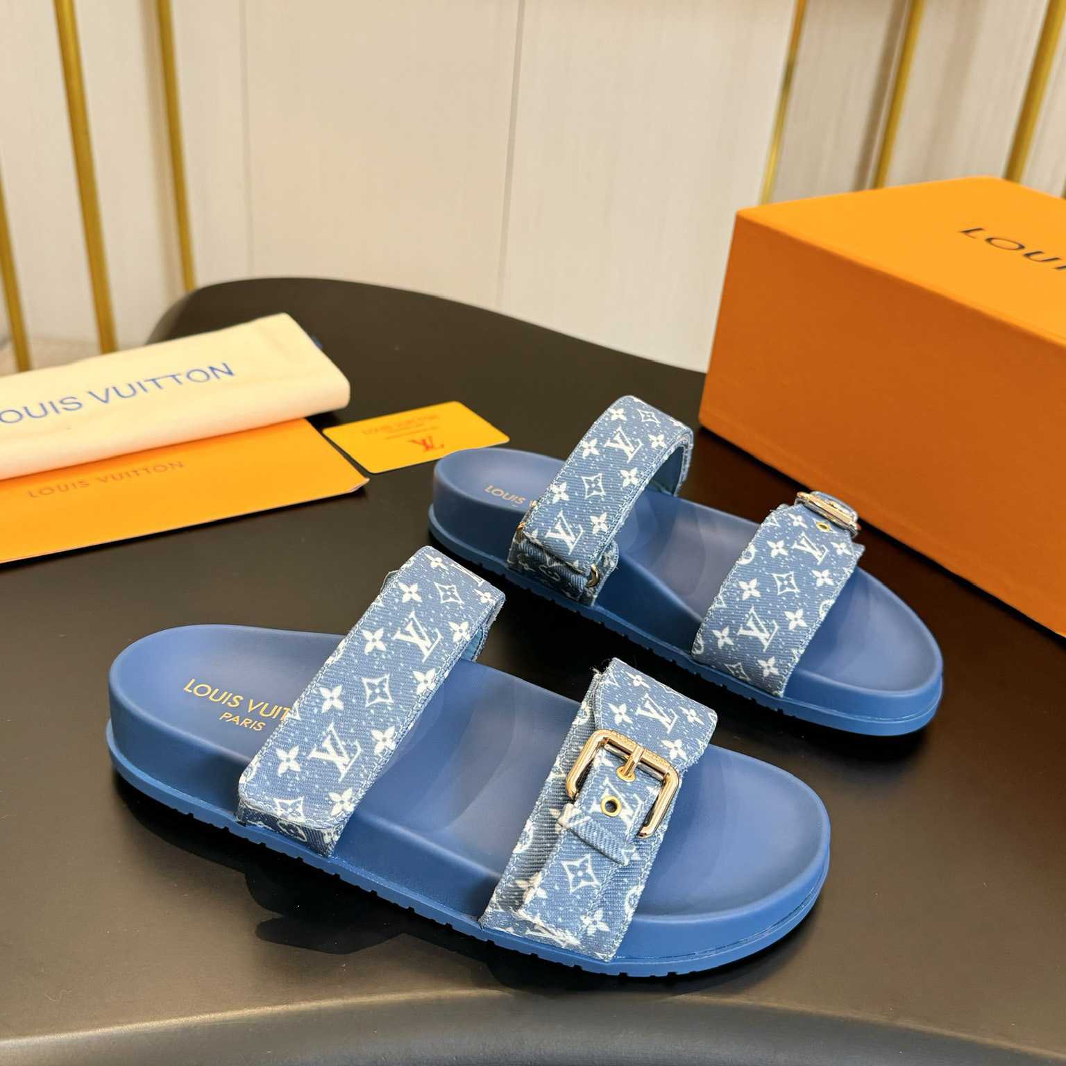 Louis Vuitton Bom Dia Flat Comfort Mule  1AD1BI - DopestKickz