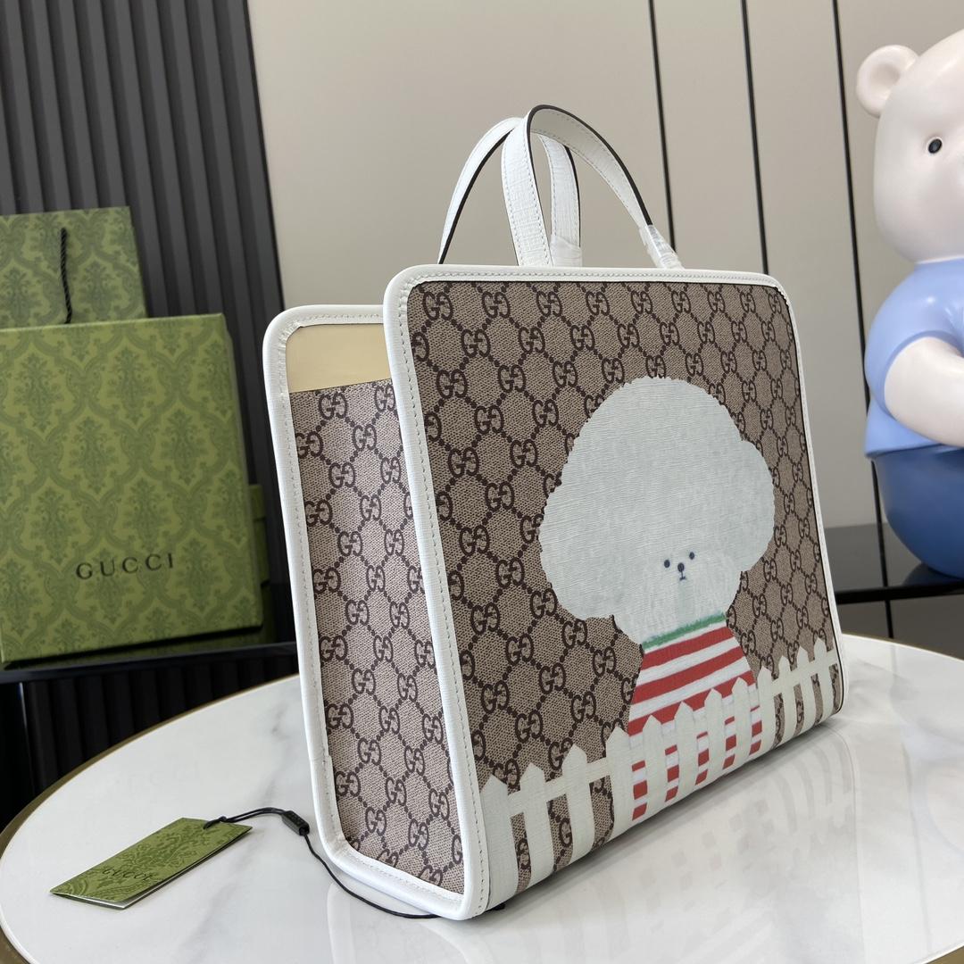 Gucci Children's Dog Print Tote Bag - DopestKickz