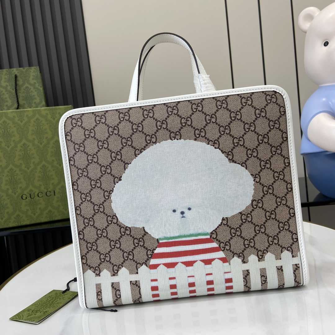 Gucci Children's Dog Print Tote Bag - DopestKickz