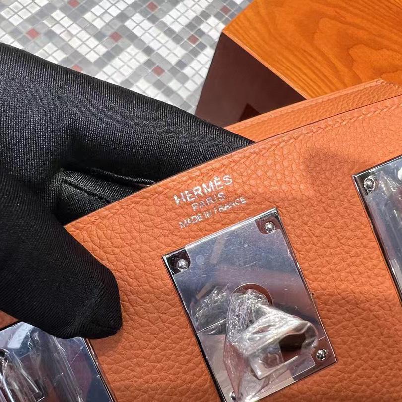 Hermes Orange 'Hac A Dos' Sling Backpack  (18-27-8cm) - DopestKickz