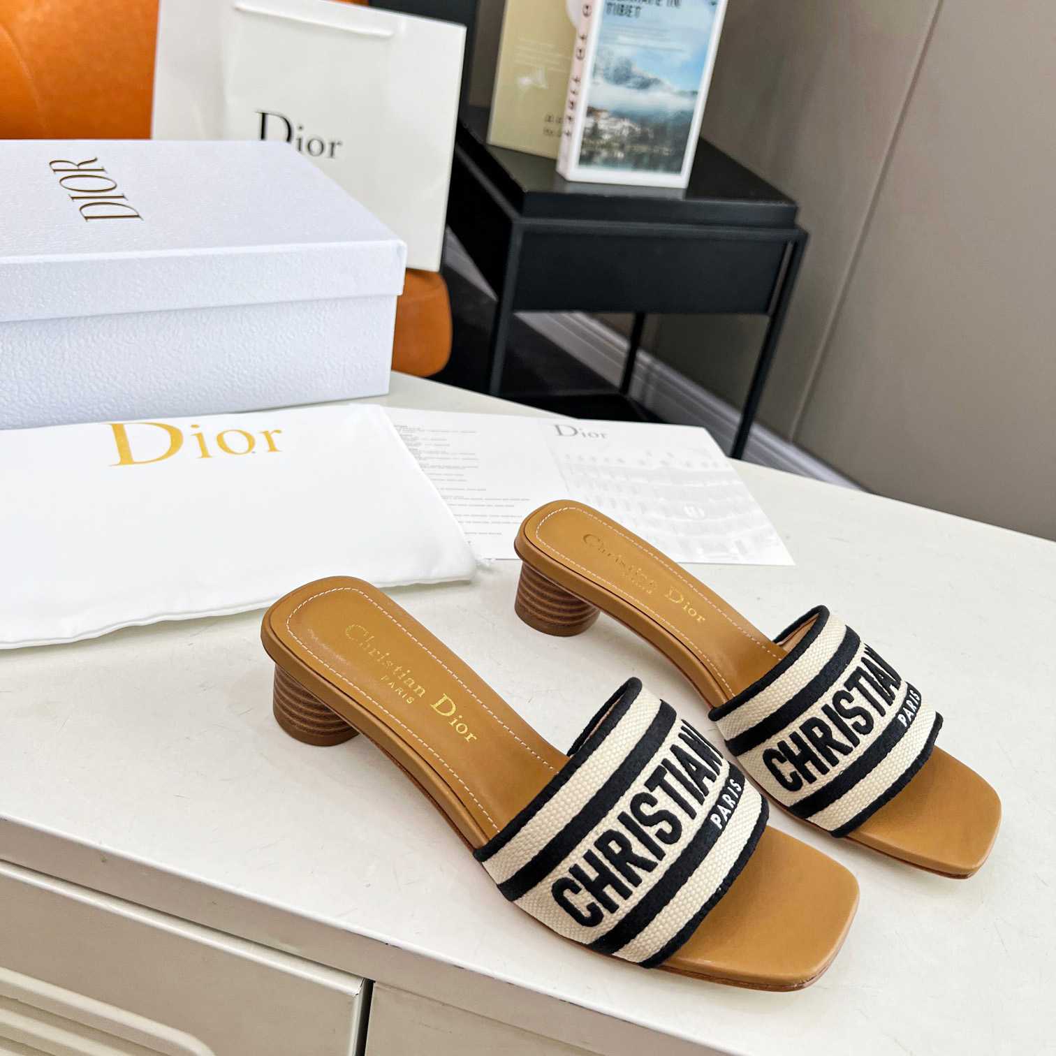 Dior Dioriviera Dway Heeled Slide - DopestKickz