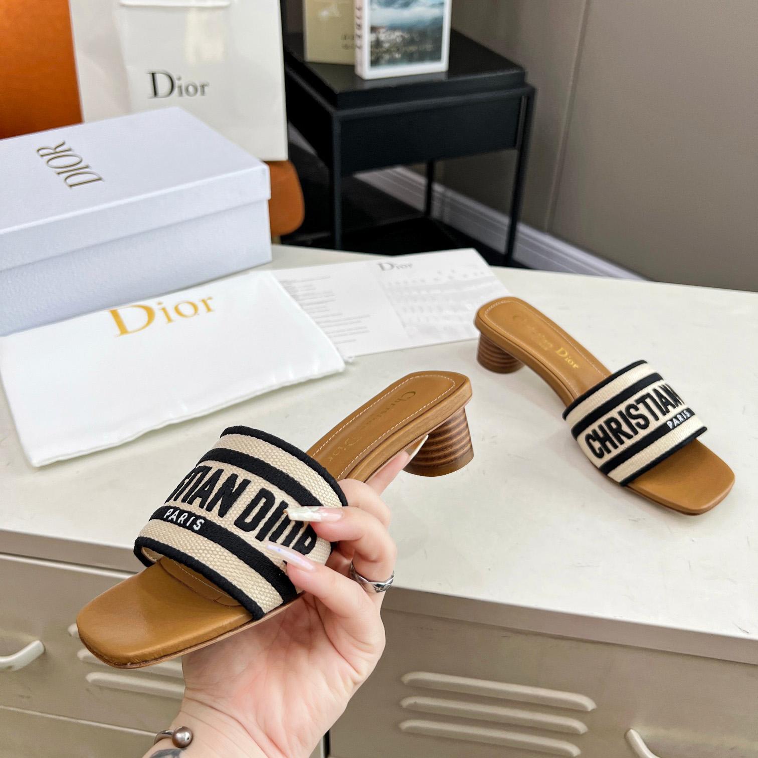 Dior Dioriviera Dway Heeled Slide - DopestKickz