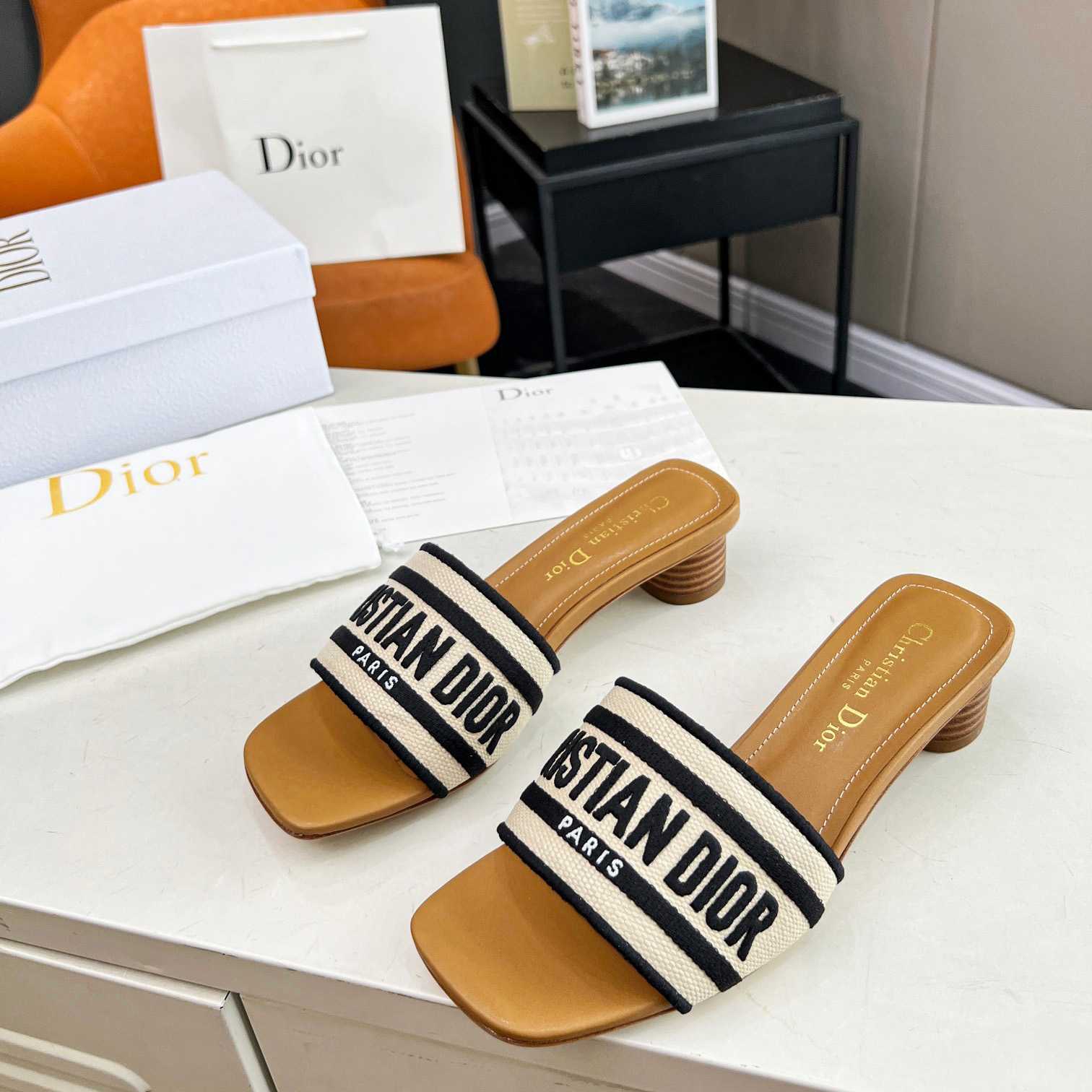 Dior Dioriviera Dway Heeled Slide - DopestKickz
