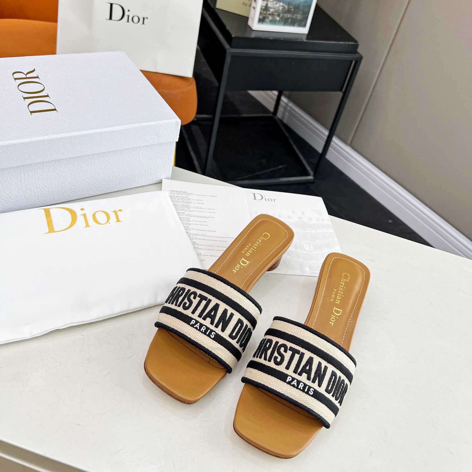 Dior Dioriviera Dway Heeled Slide - DopestKickz