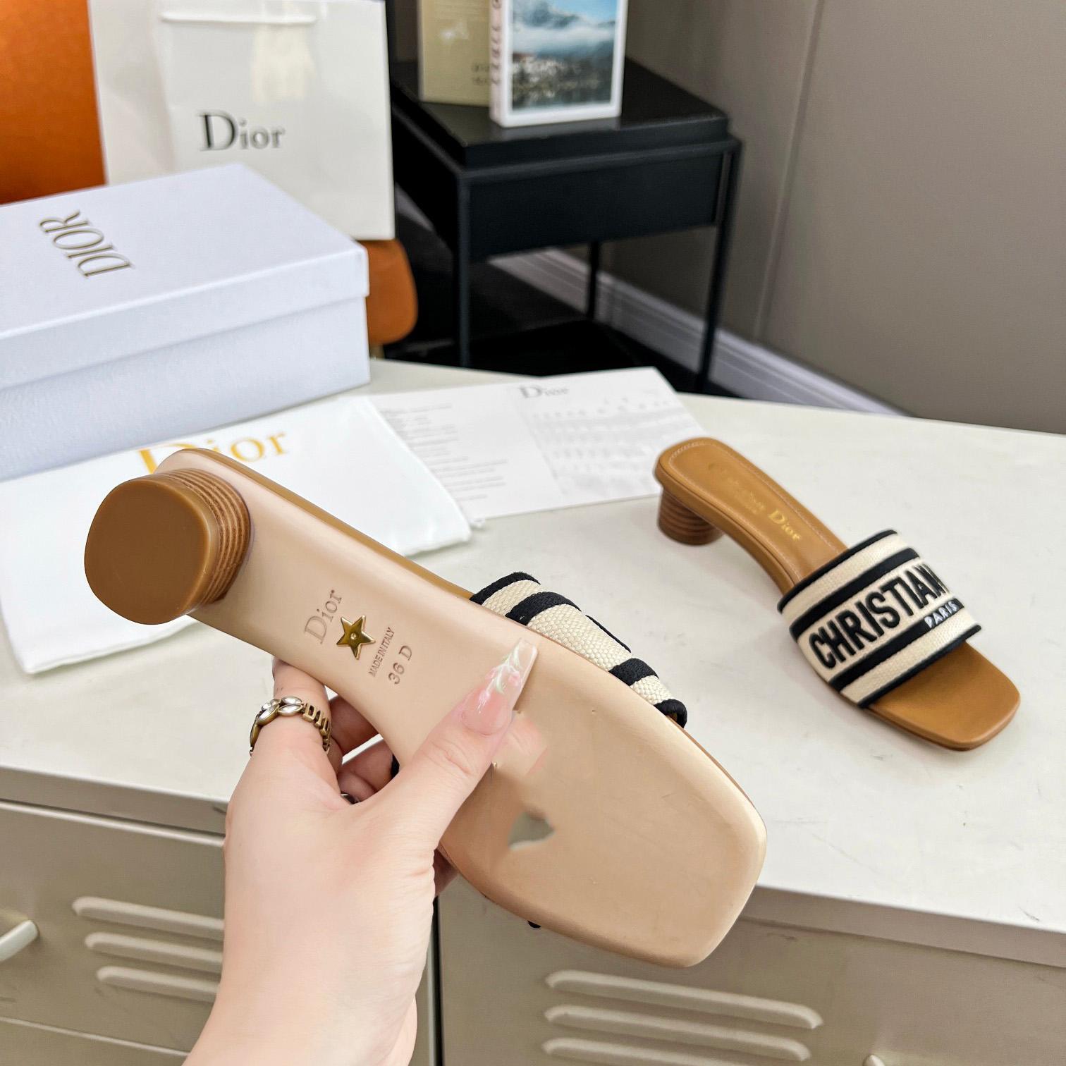 Dior Dioriviera Dway Heeled Slide - DopestKickz
