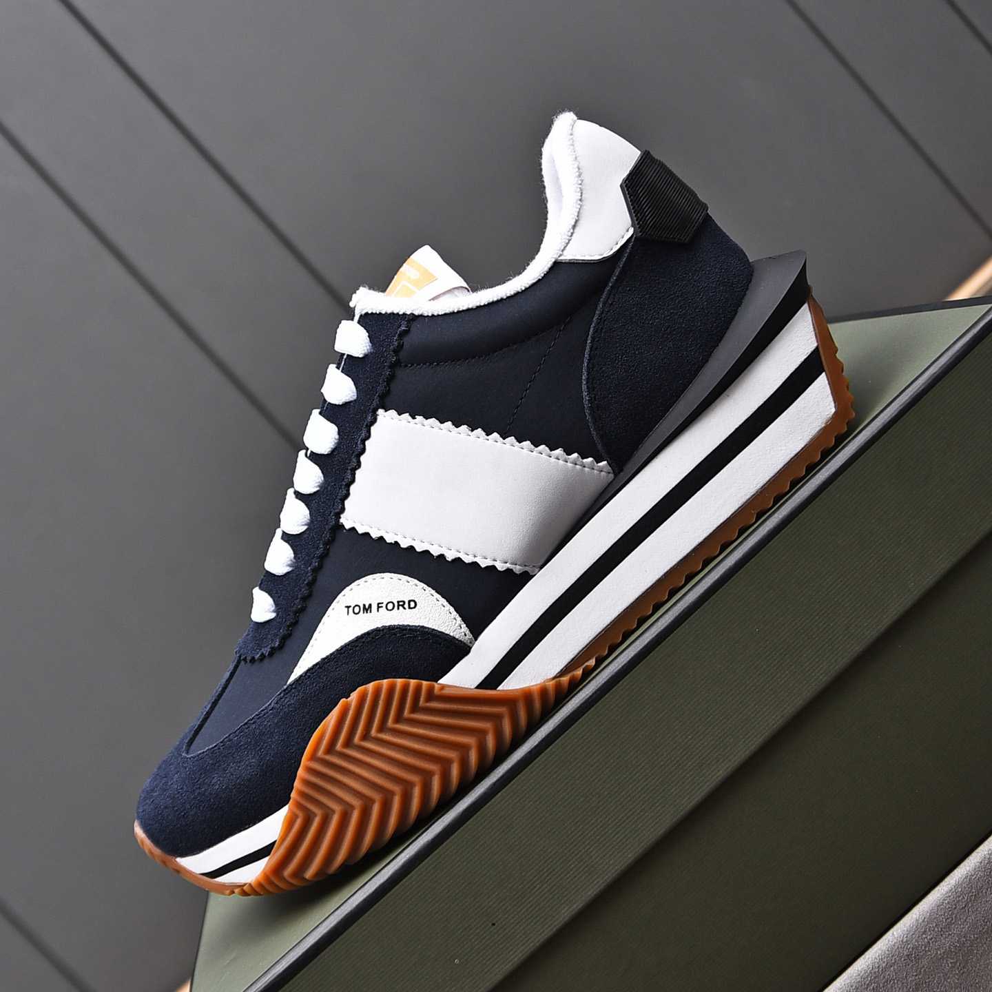 Tom Ford James Mixed Media Low Top Sneaker - DopestKickz