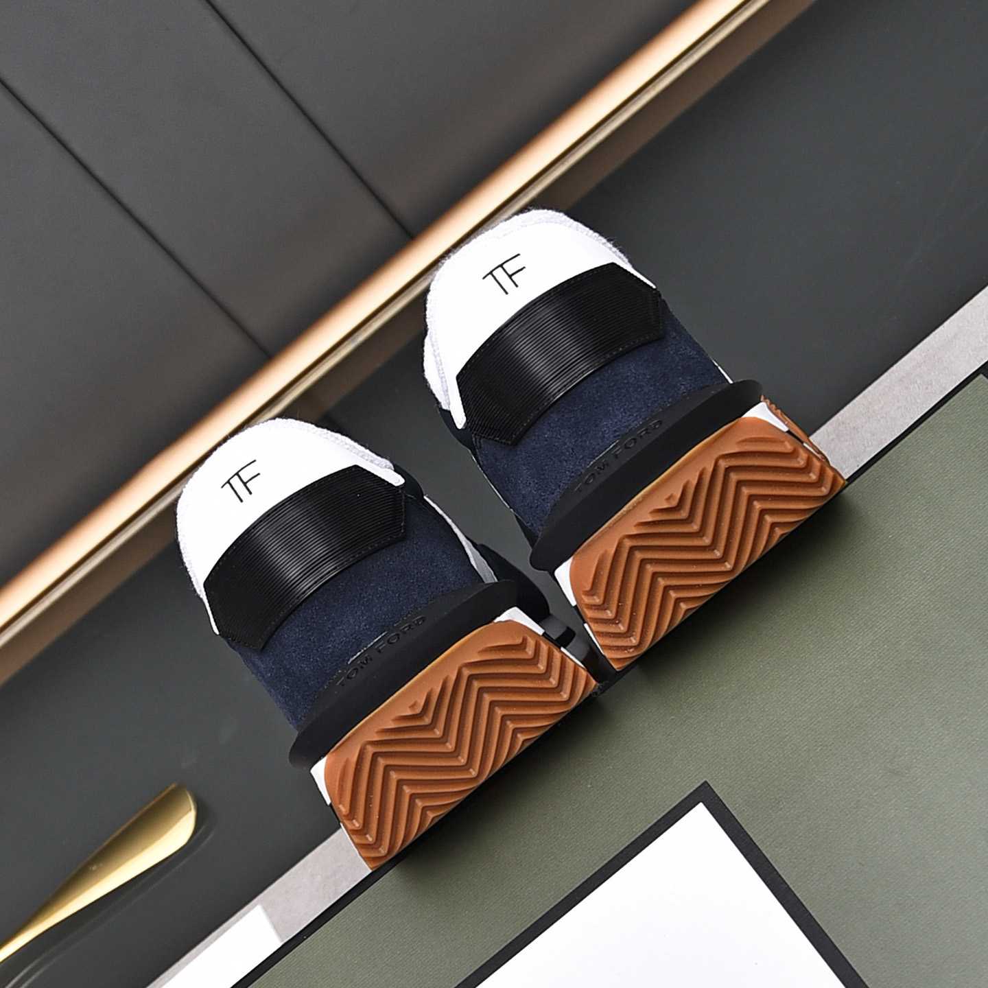 Tom Ford James Mixed Media Low Top Sneaker - DopestKickz