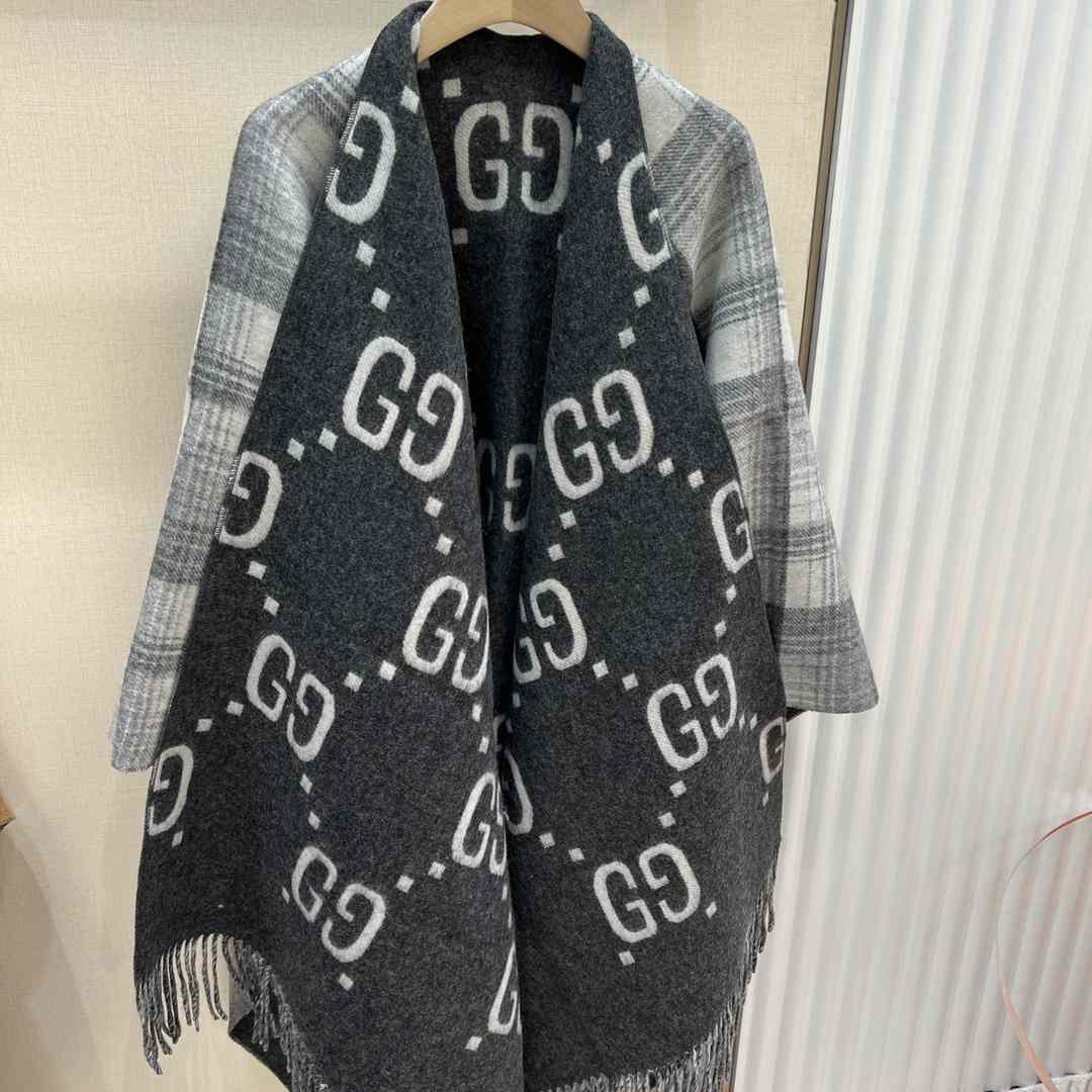 Gucci GG Jacquard Wool Silk Scarf - DopestKickz