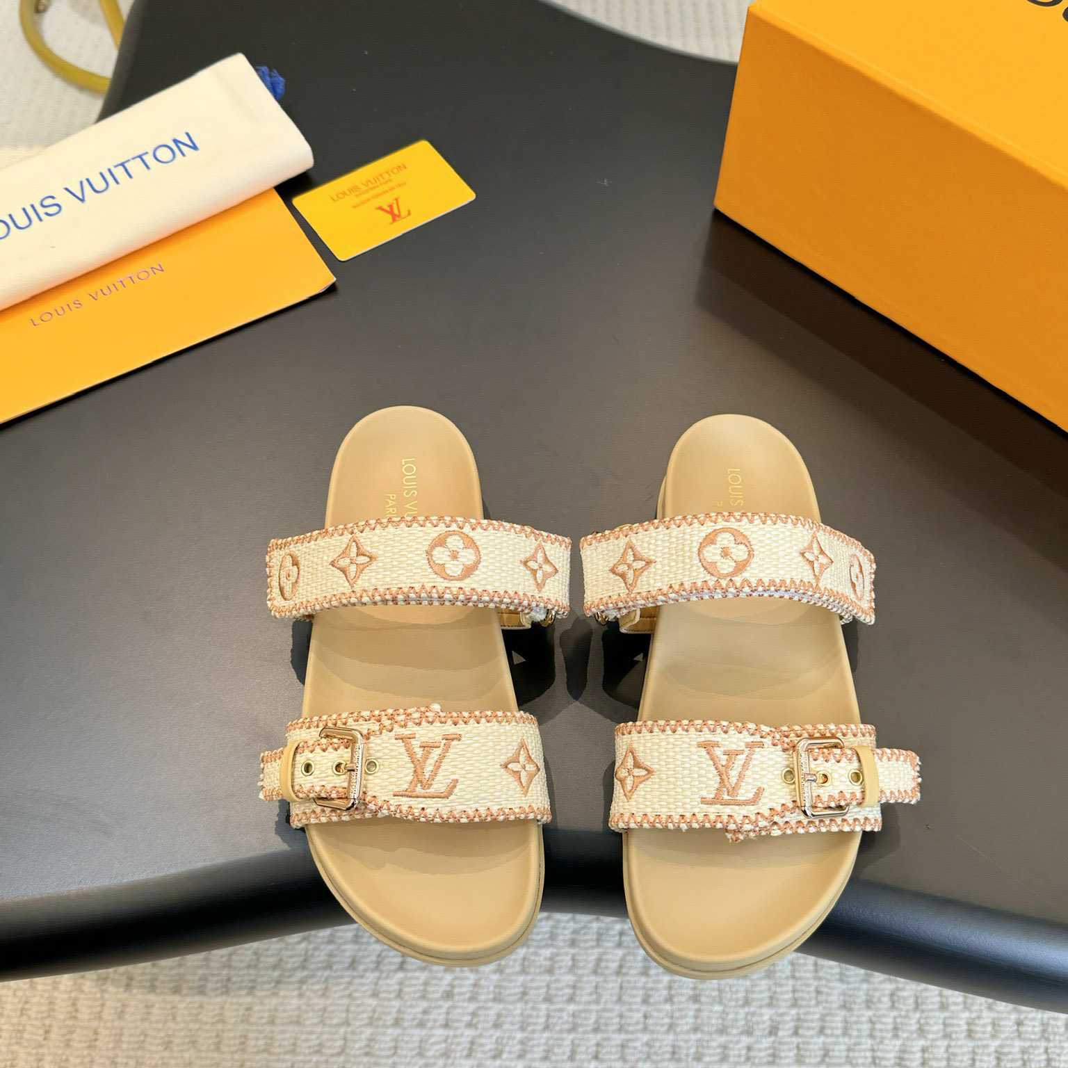 Louis Vuitton Bom Dia Flat Comfort Mule   - DopestKickz