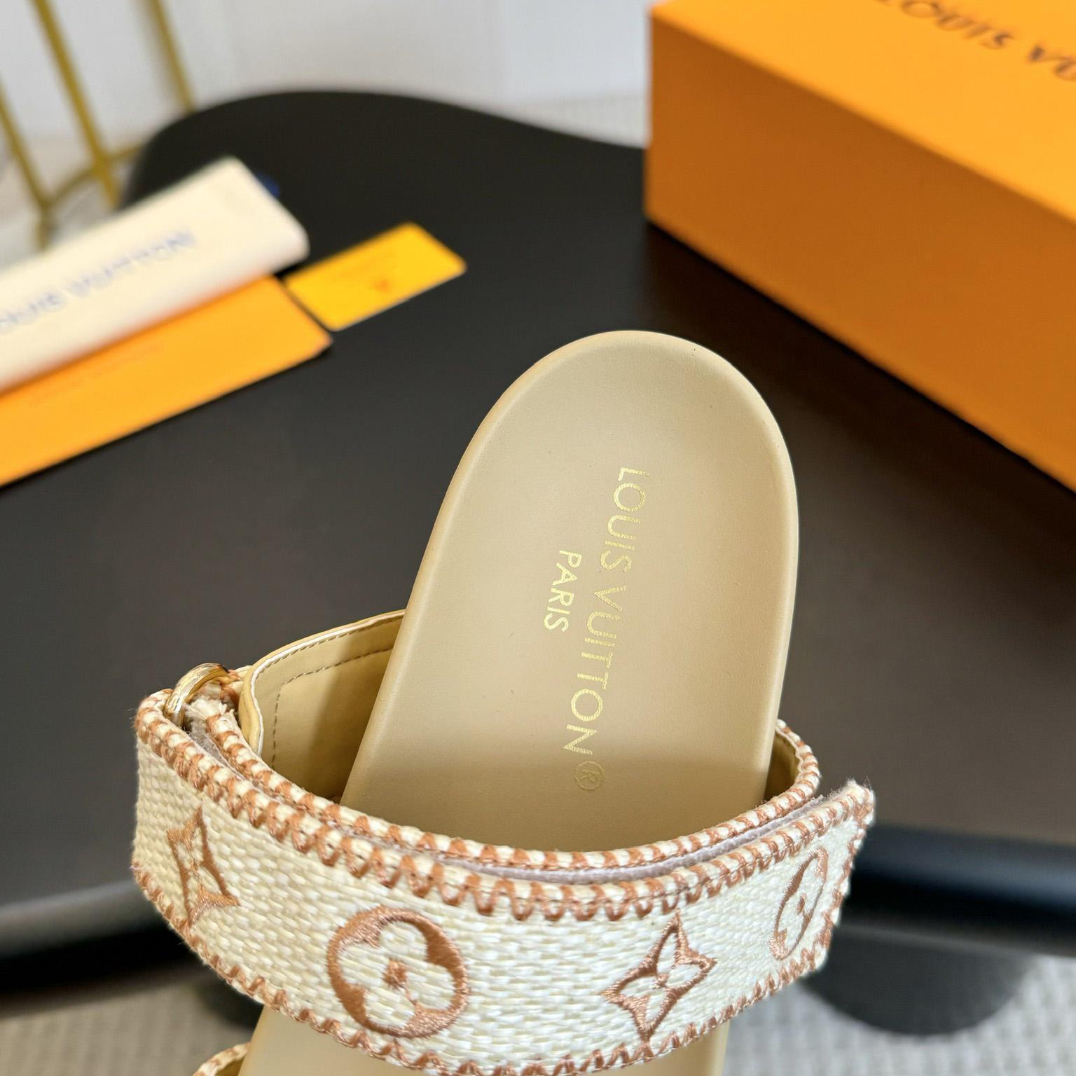 Louis Vuitton Bom Dia Flat Comfort Mule   - DopestKickz