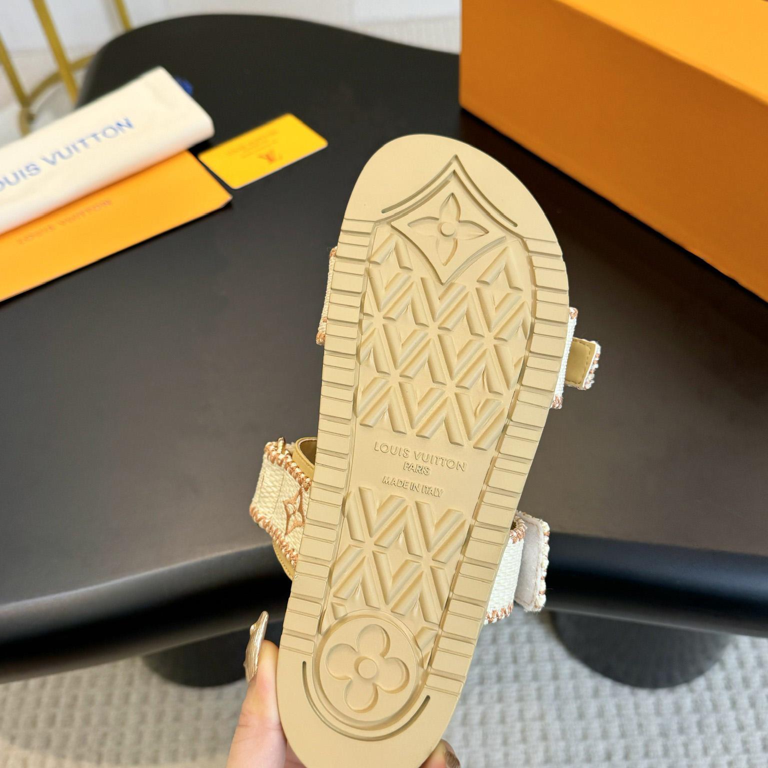 Louis Vuitton Bom Dia Flat Comfort Mule   - DopestKickz