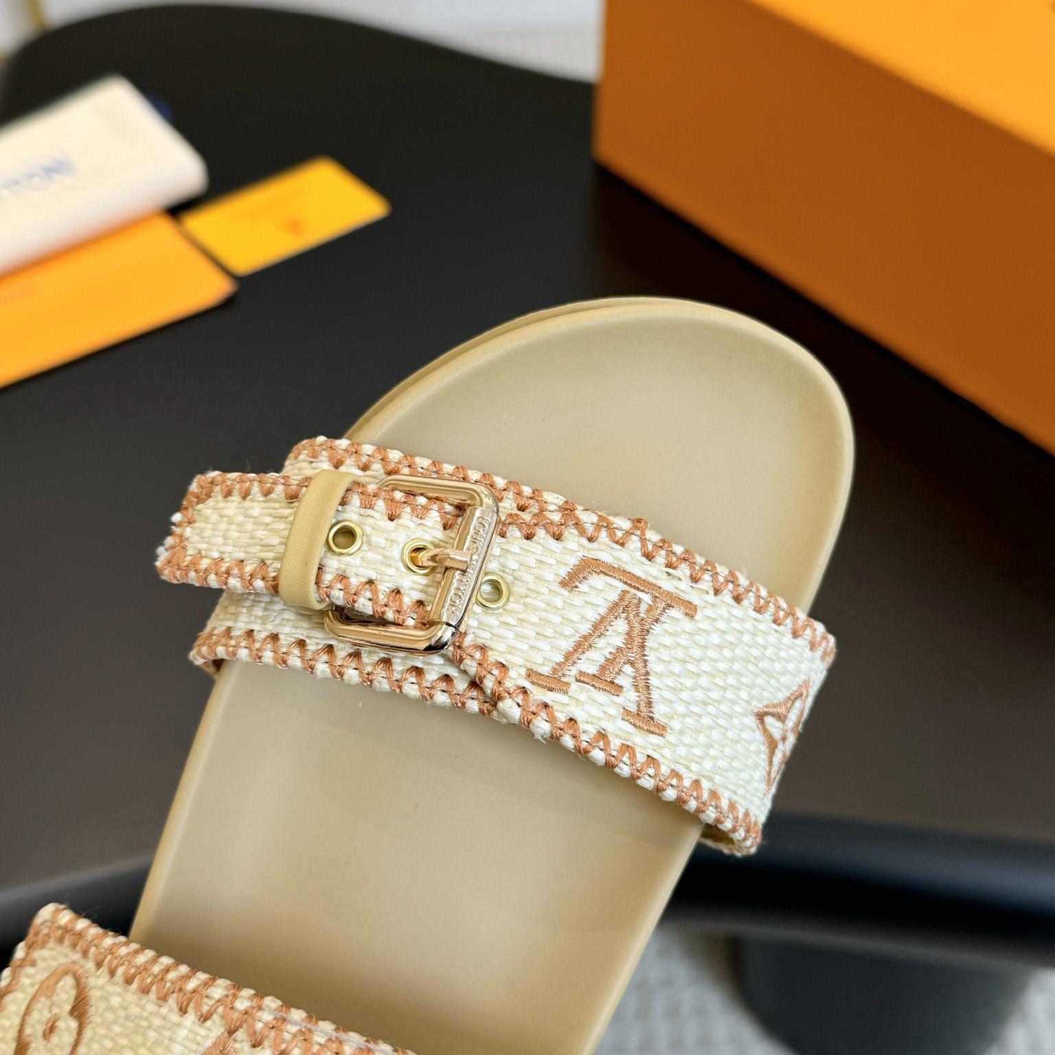 Louis Vuitton Bom Dia Flat Comfort Mule   - DopestKickz