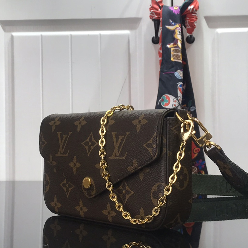 Louis Vuitton Monogram Mini Felicie Multi Bag （ 17-9.5-6.5 cm）  M80091 - DopestKickz
