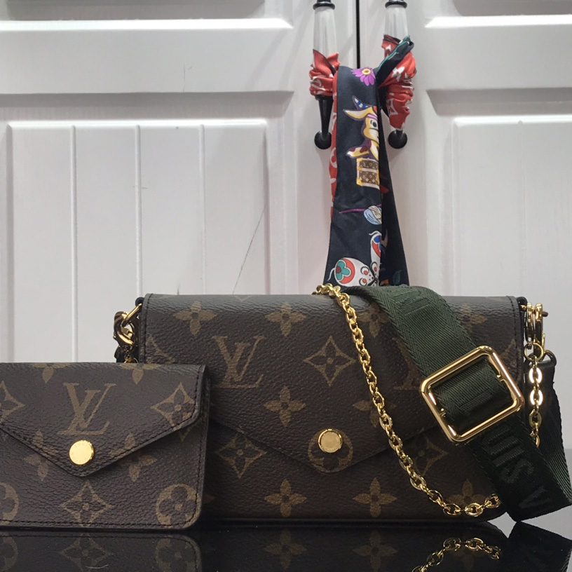 Louis Vuitton Monogram Mini Felicie Multi Bag （ 17-9.5-6.5 cm）  M80091 - DopestKickz