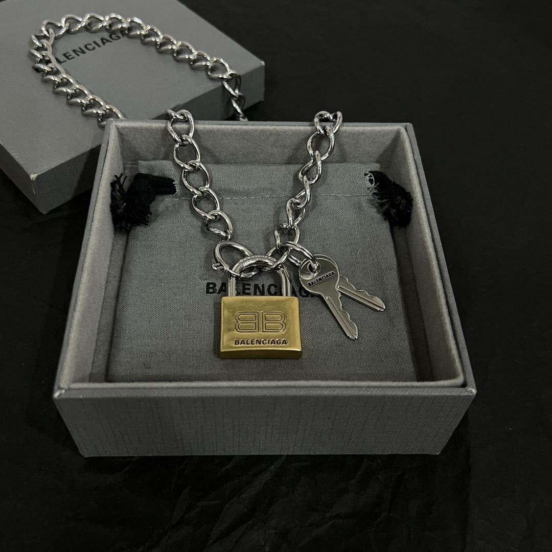Balenciaga Locker Necklace  - DopestKickz