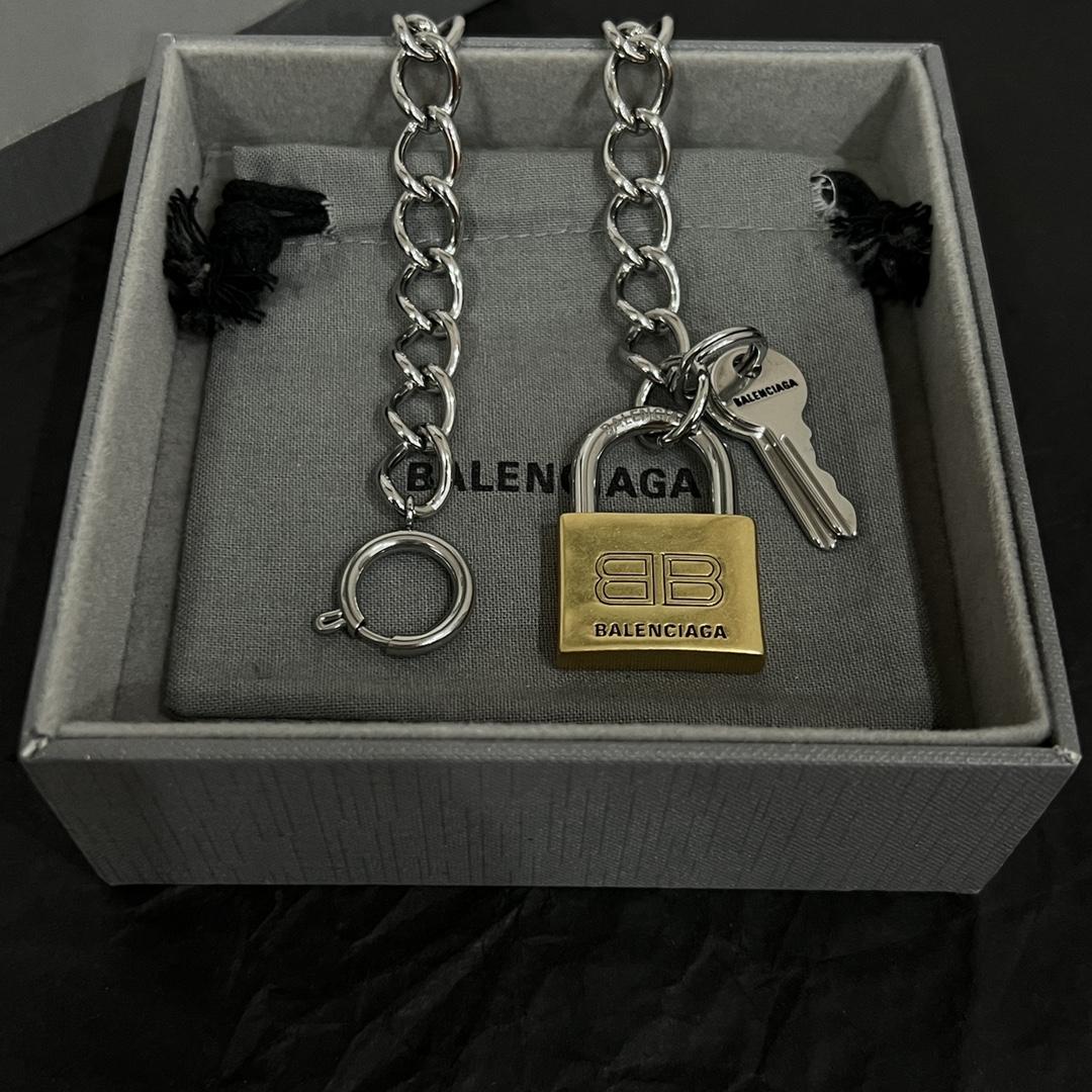 Balenciaga Locker Necklace  - DopestKickz