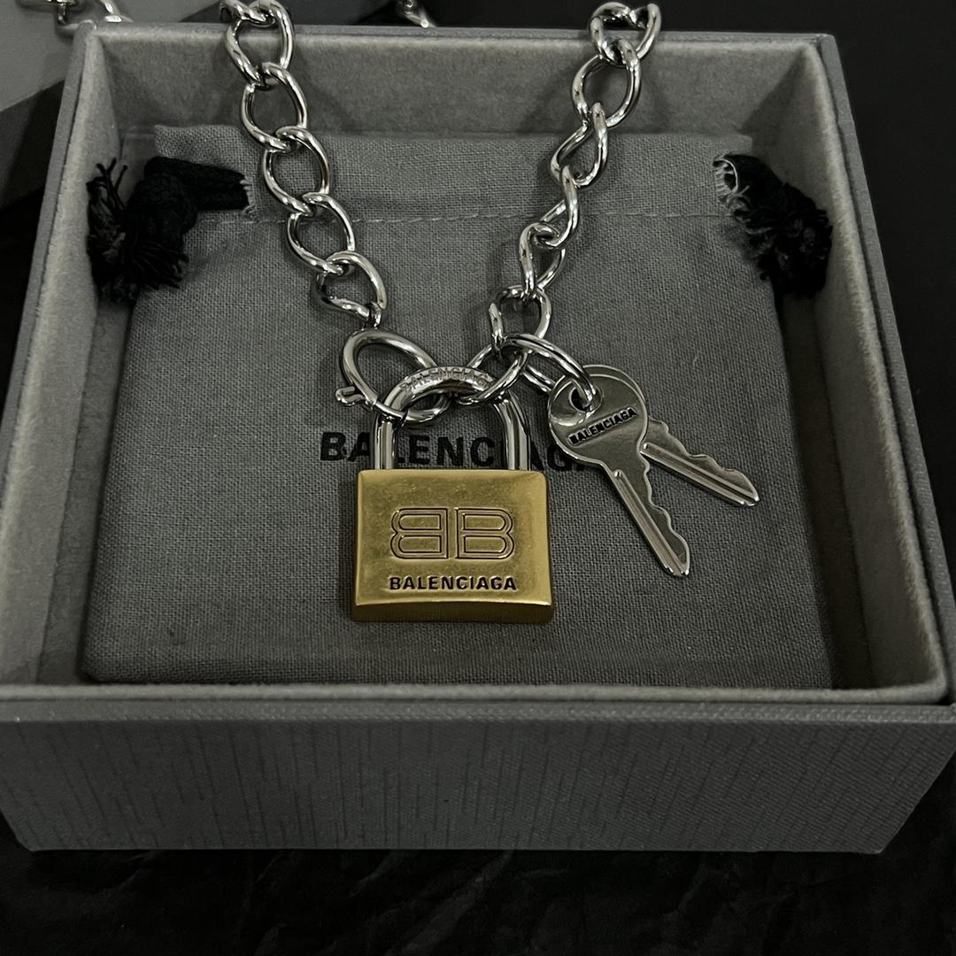 Balenciaga Locker Necklace  - DopestKickz