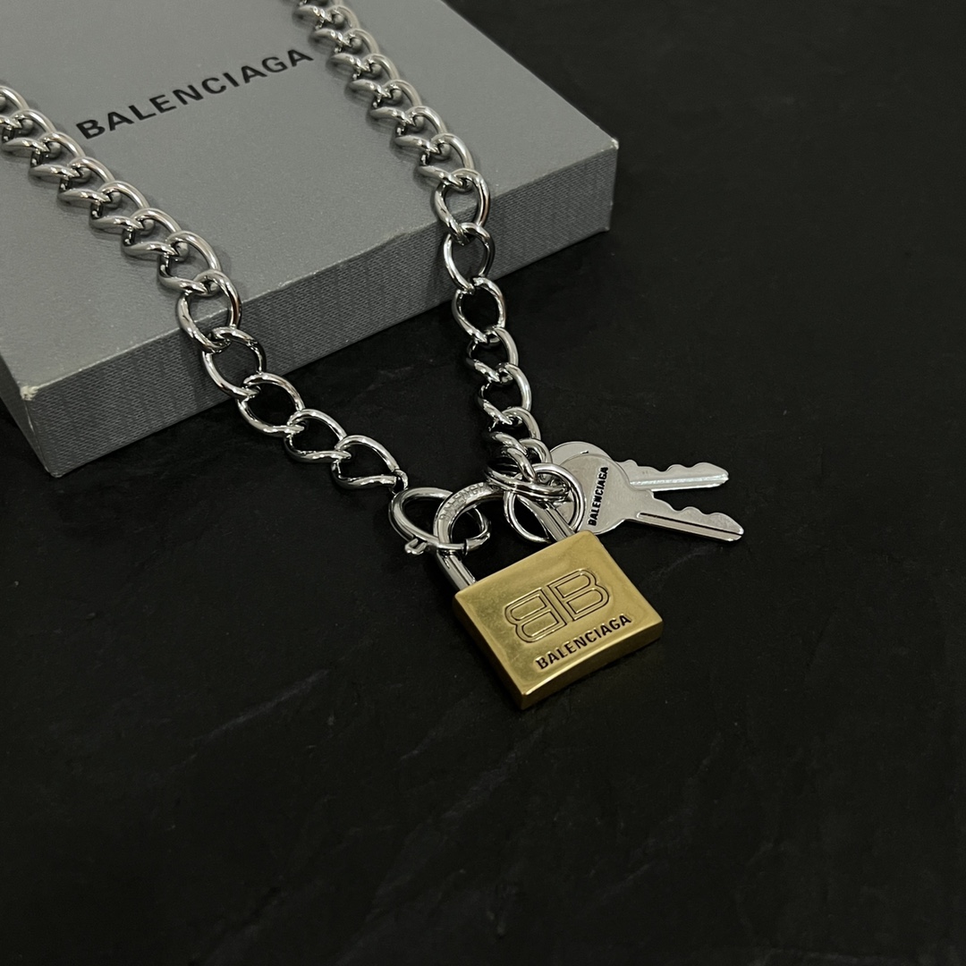 Balenciaga Locker Necklace  - DopestKickz