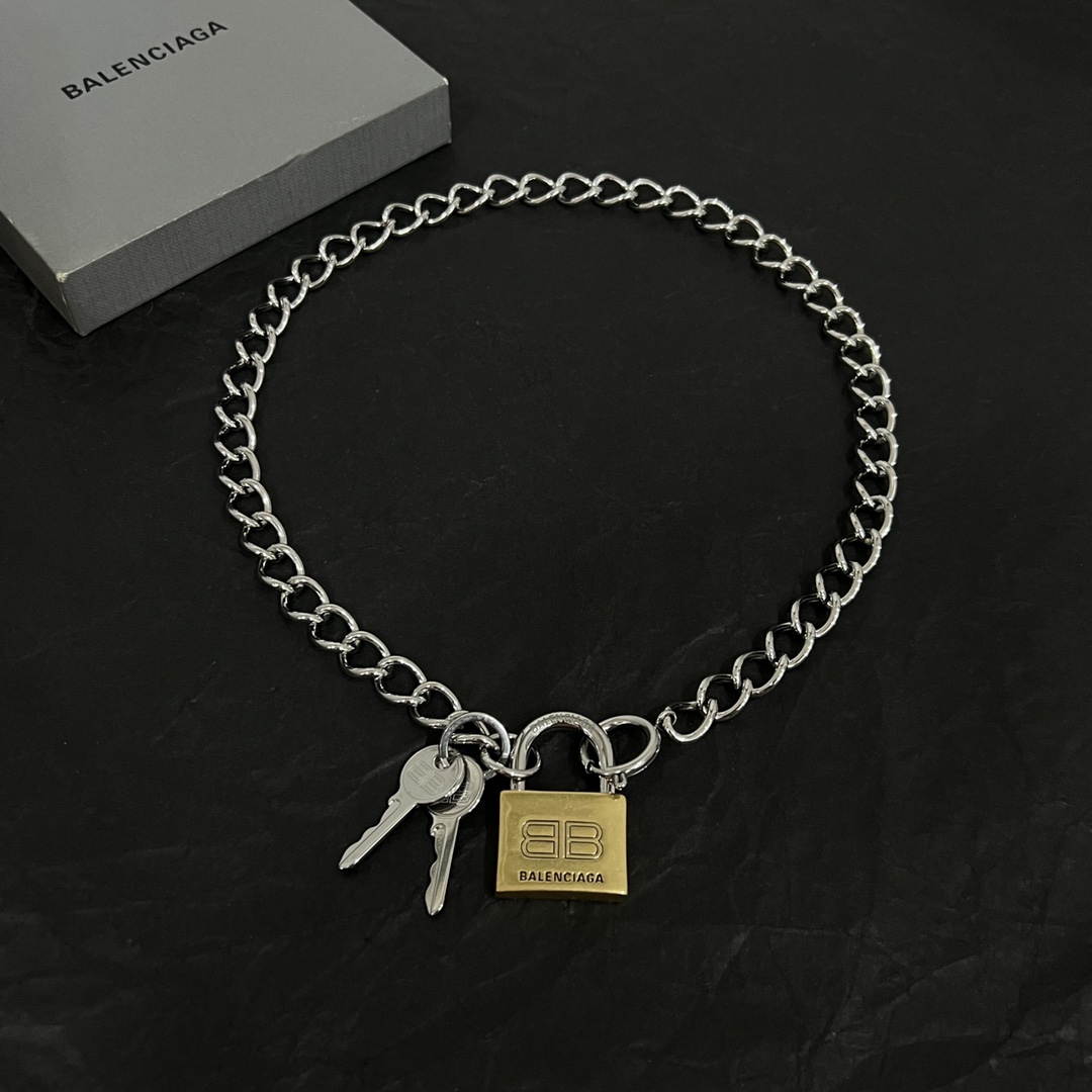 Balenciaga Locker Necklace  - DopestKickz