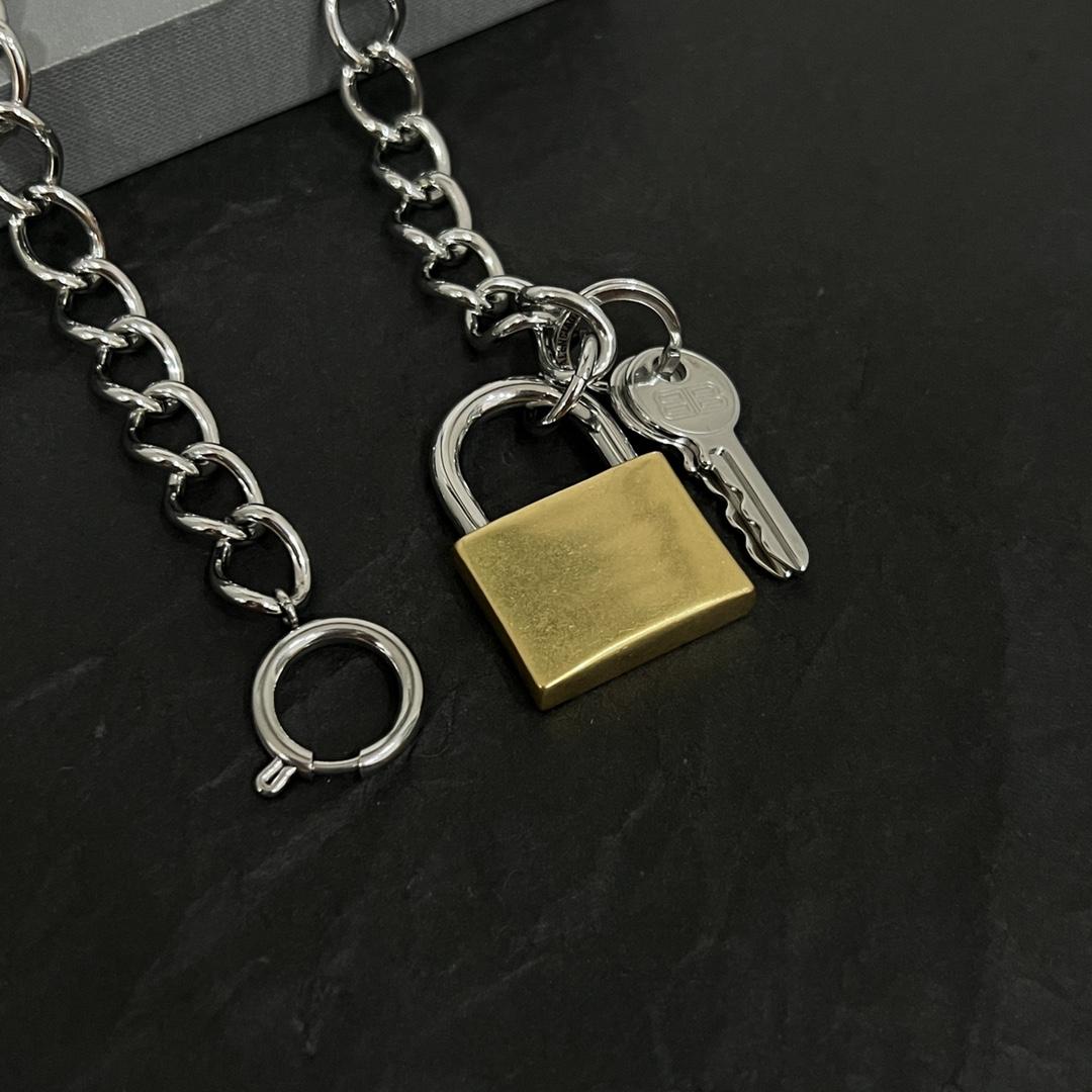 Balenciaga Locker Necklace  - DopestKickz
