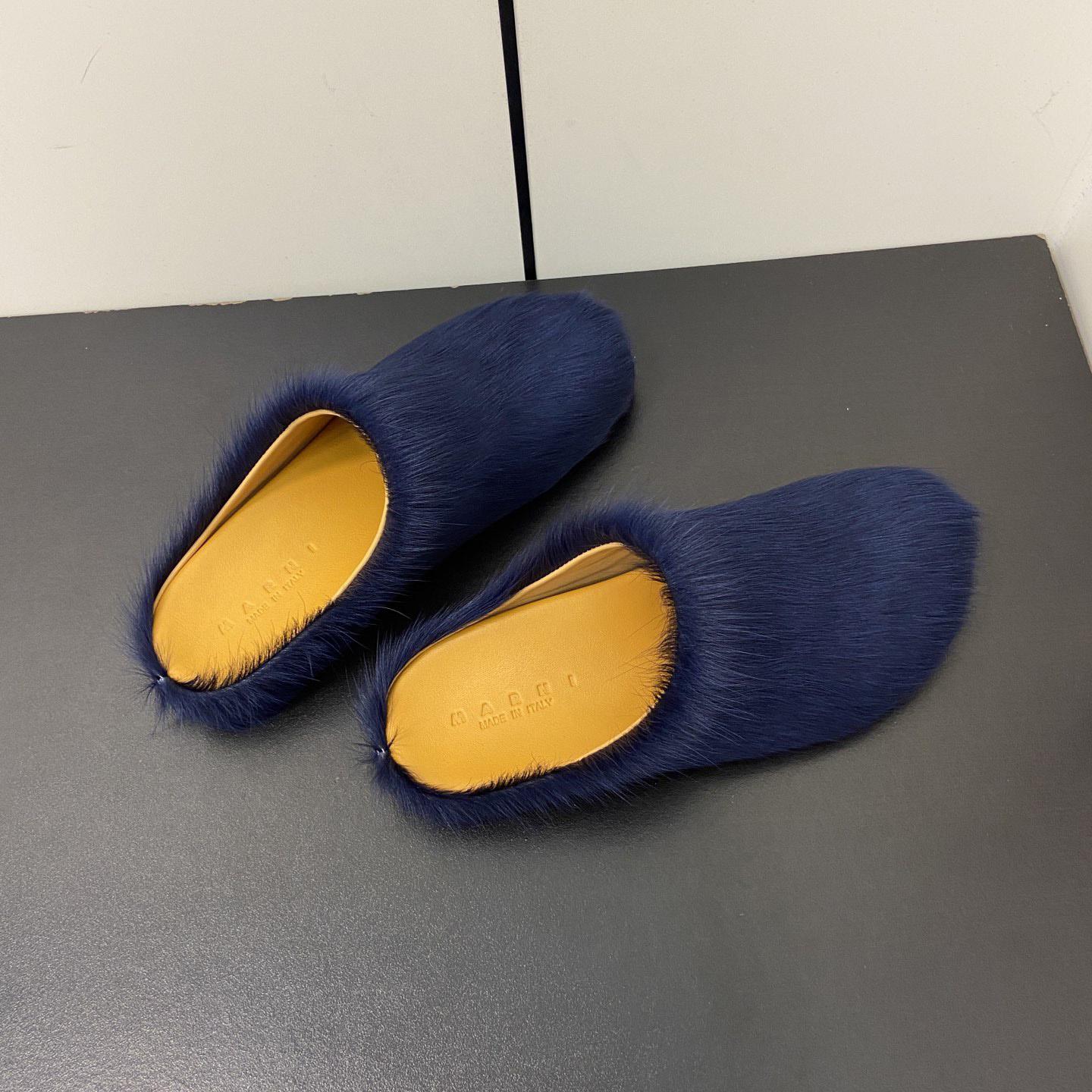 Marni Fussbet Sabot Calf-hair Slippers  - DopestKickz