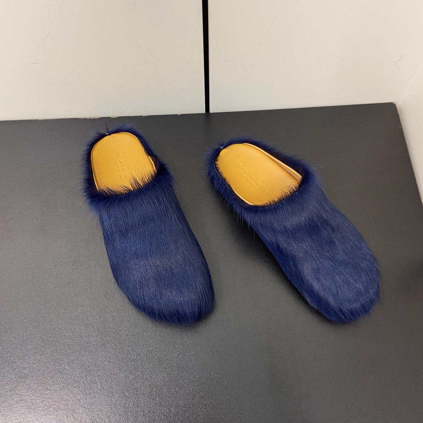 Marni Fussbet Sabot Calf-hair Slippers  - DopestKickz