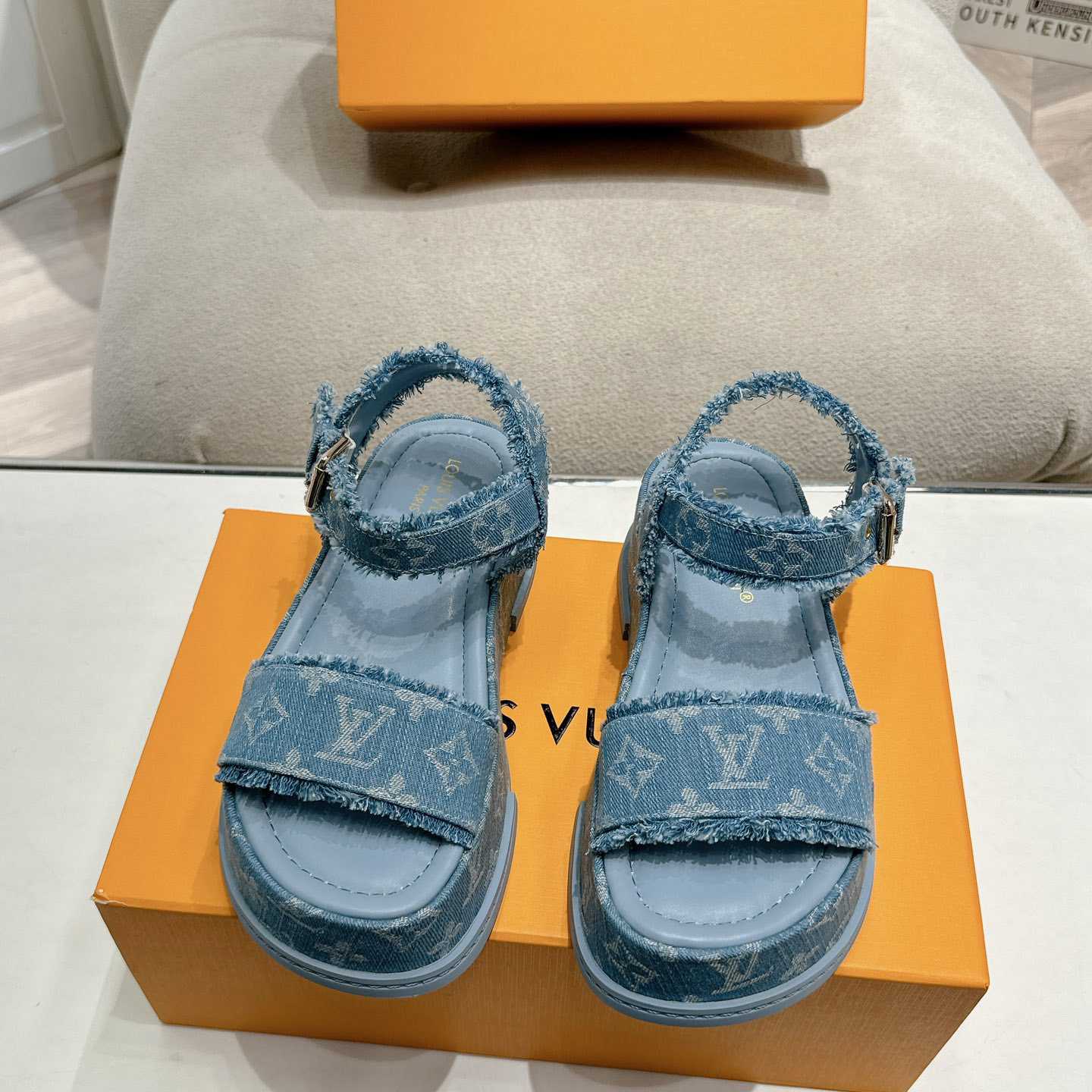Louis Vuitton Maya Flatform Sandal   - DopestKickz