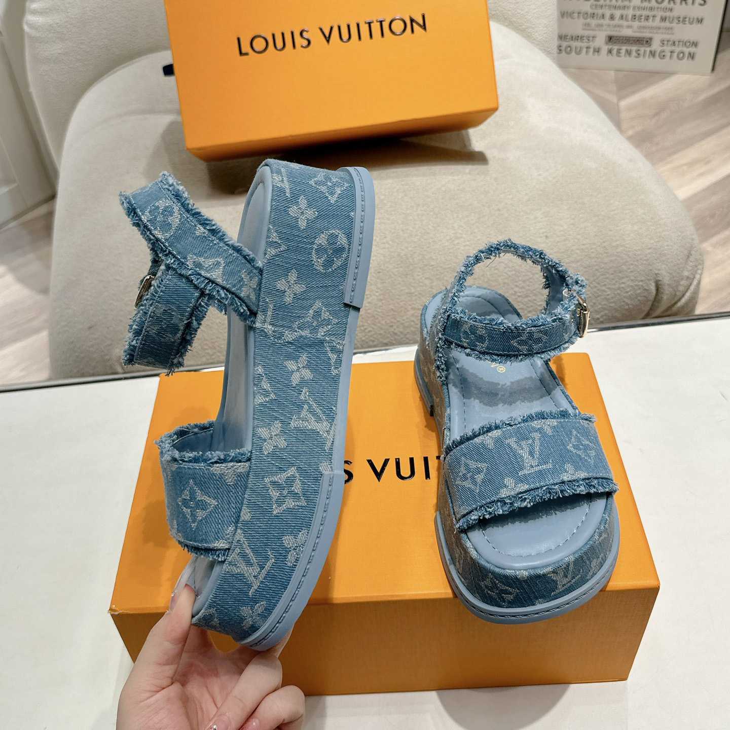 Louis Vuitton Maya Flatform Sandal   - DopestKickz