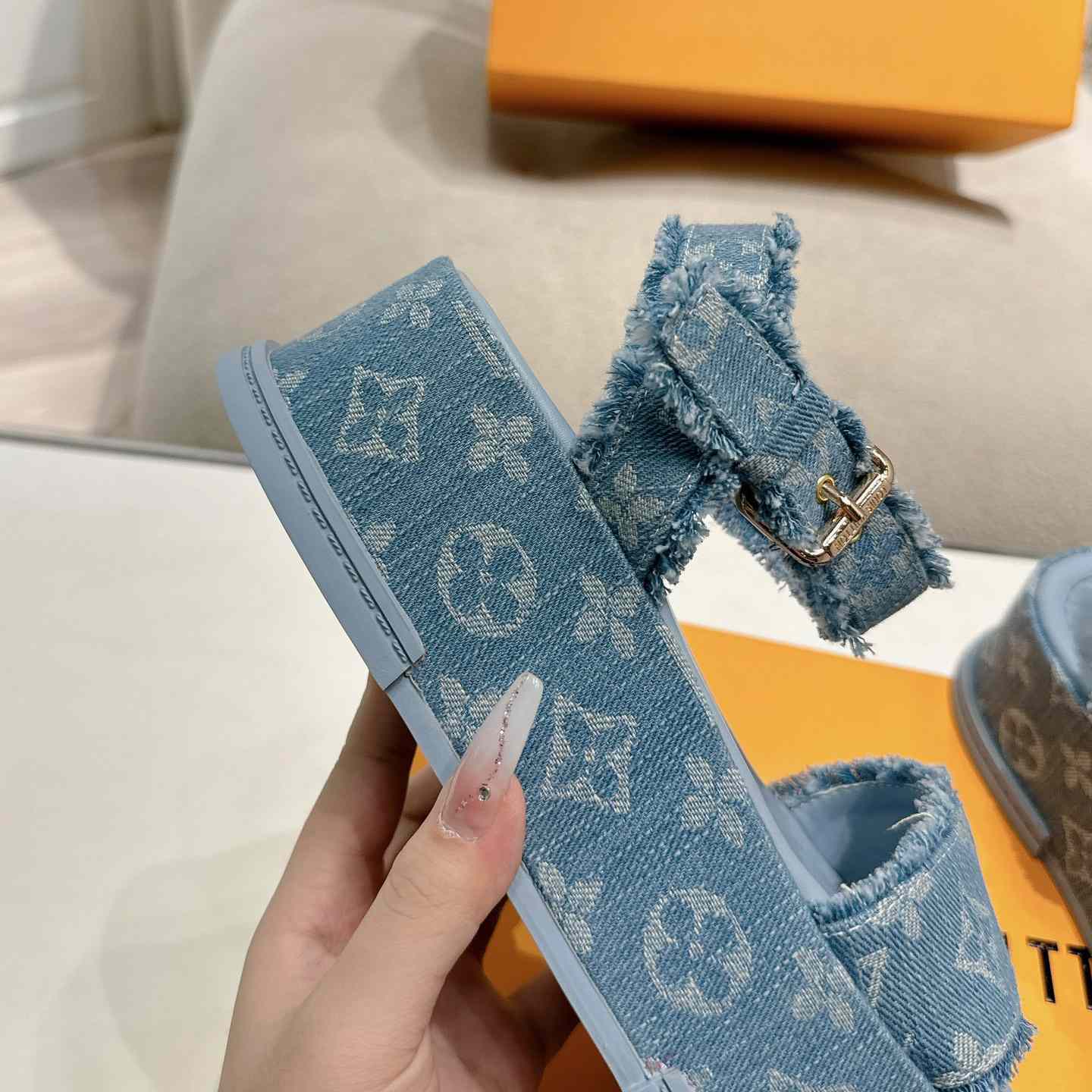 Louis Vuitton Maya Flatform Sandal   - DopestKickz