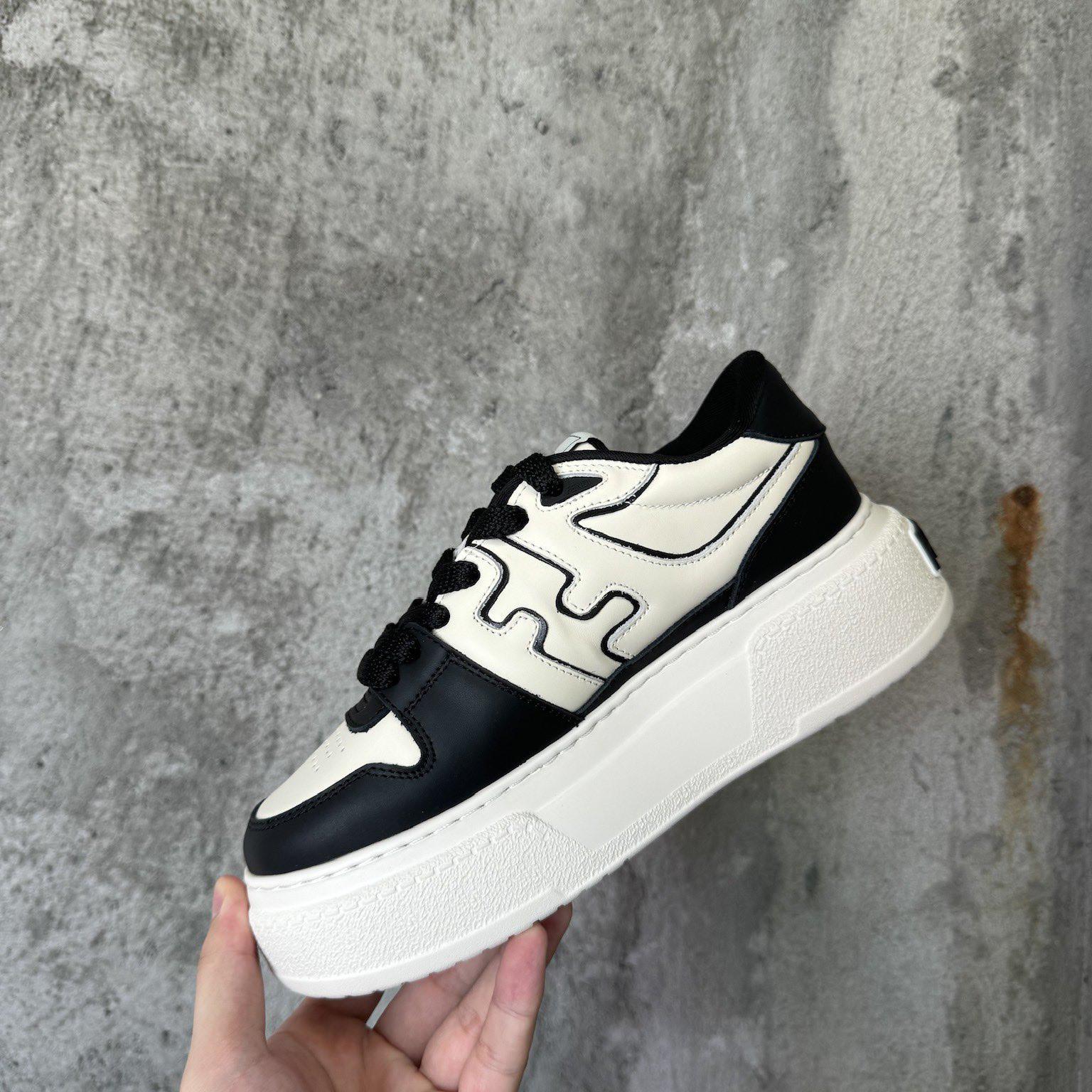 Fendi Match Black Leather Platform Low-tops - DopestKickz