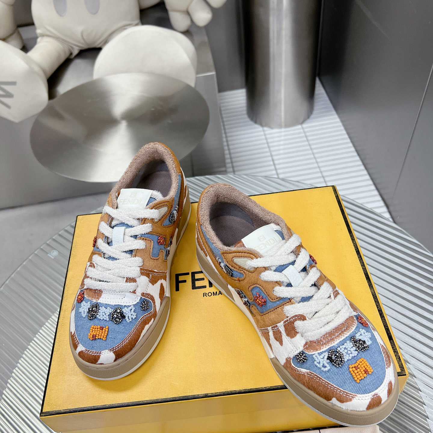 Fendi Match 'Cow Print Denim' - DopestKickz