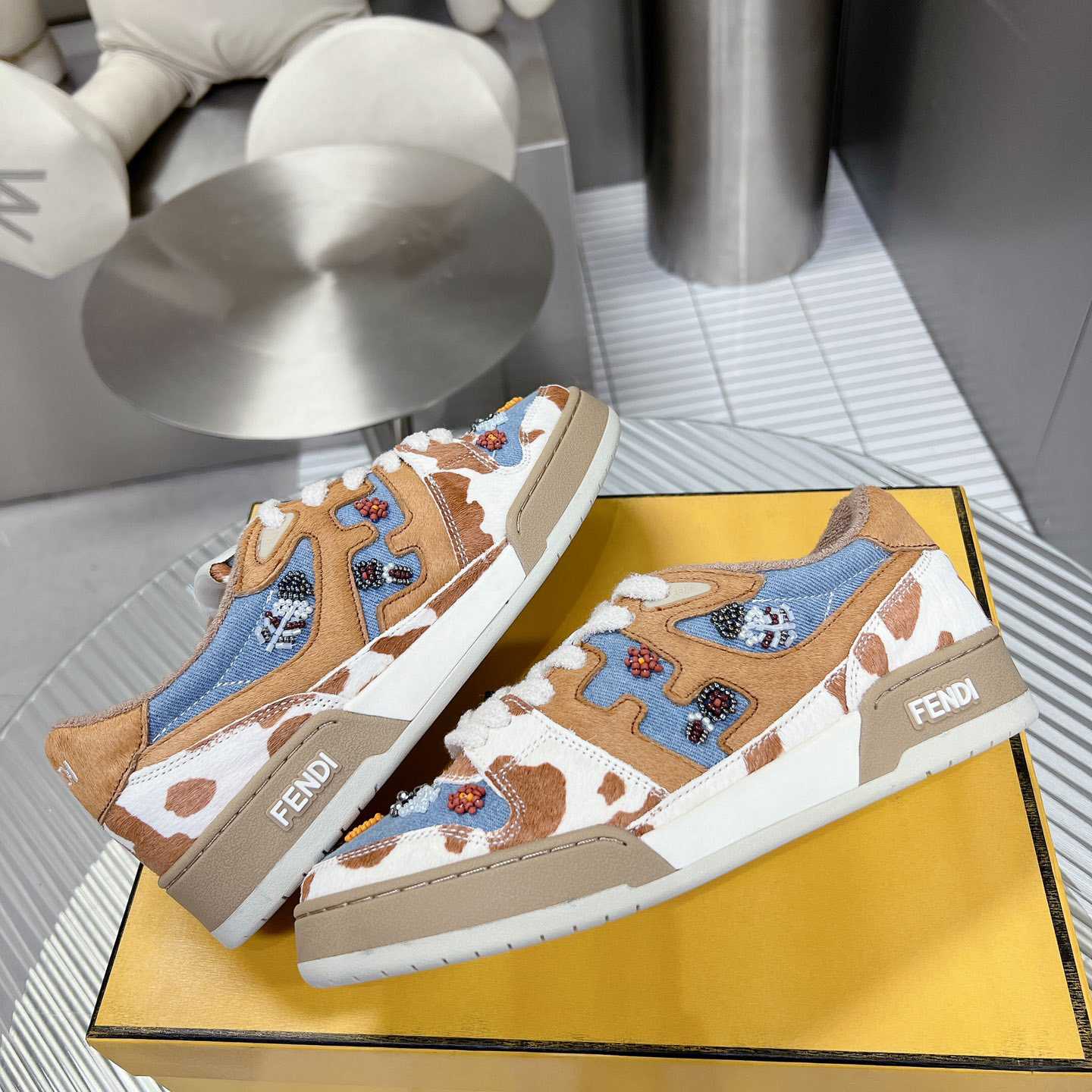 Fendi Match 'Cow Print Denim' - DopestKickz